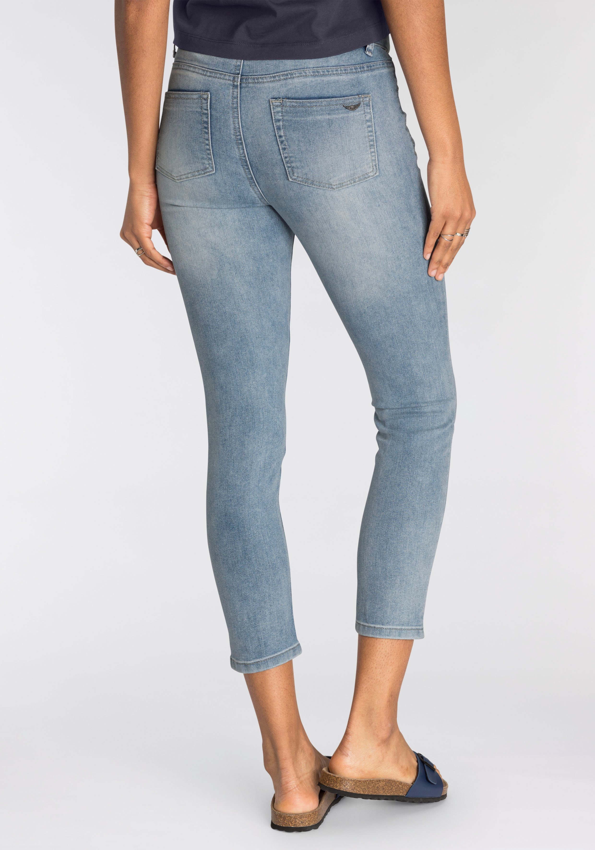 Arizona 7/8 jeans Shaping strak, skinny jeans, used-wassing, high-waist, 7/8-lengte