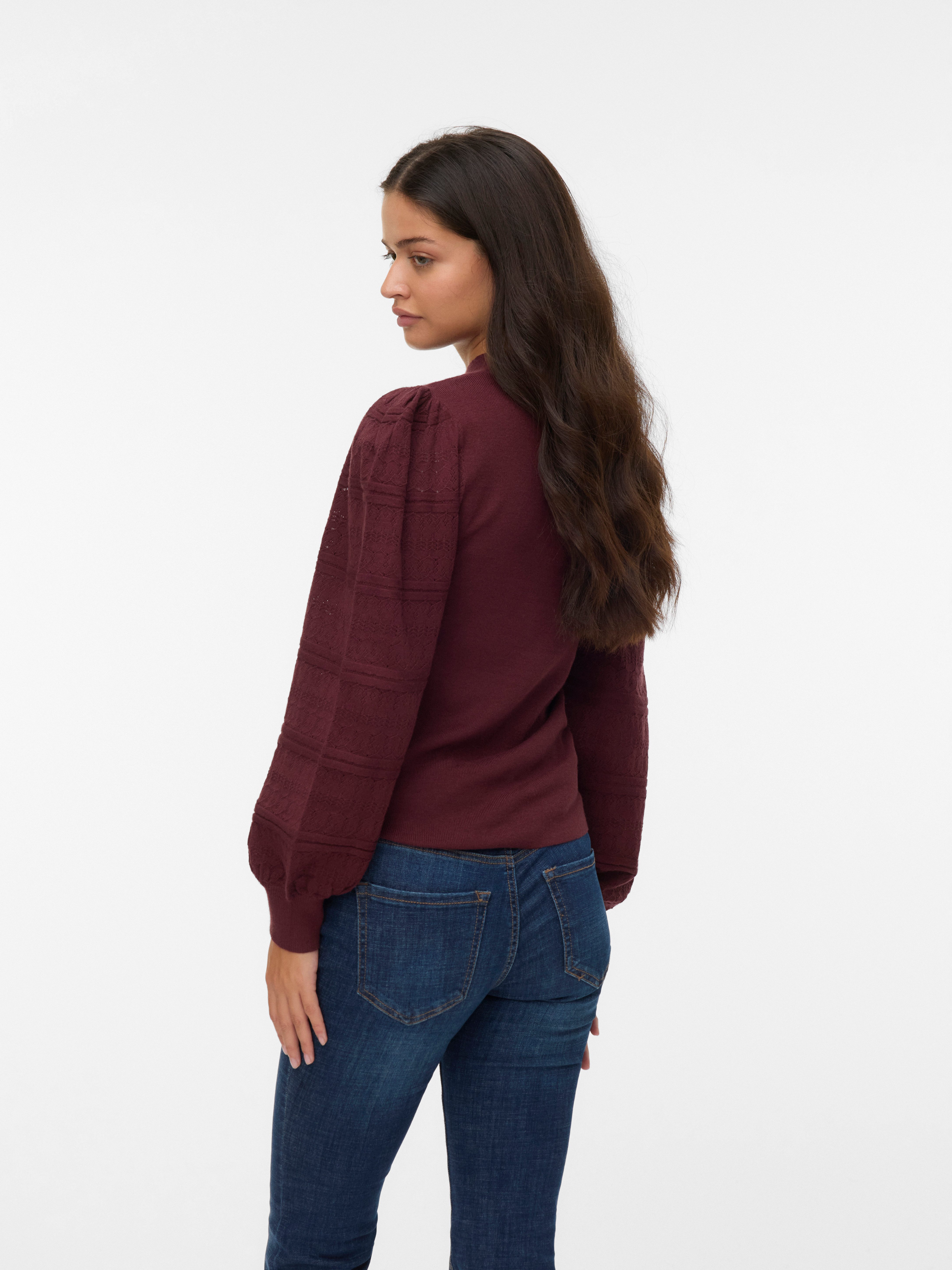 Vero Moda Gebreide trui VMNEWLIMONE LS HIGHNECK PULLOVER BOO