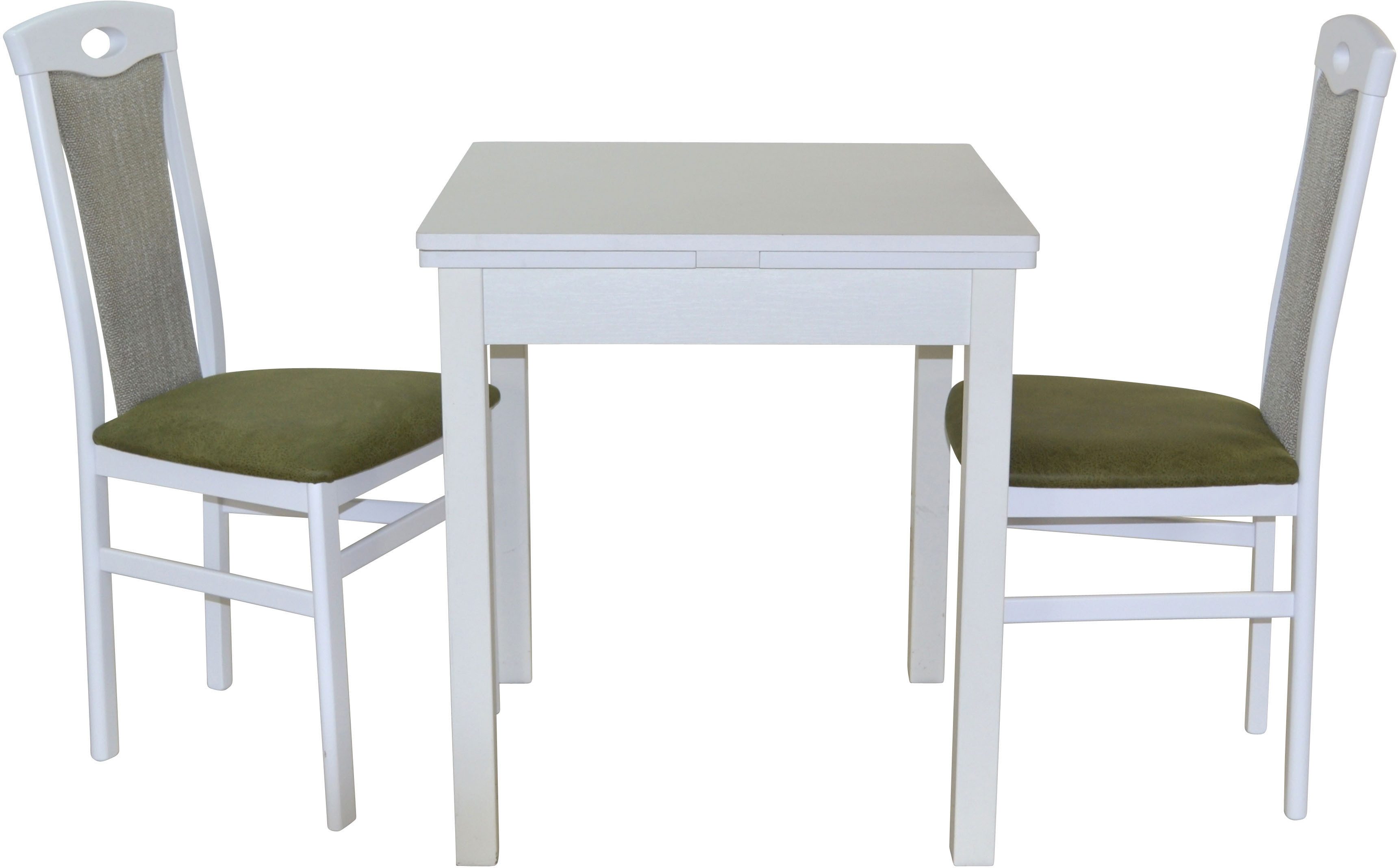 HOFMANN LIVING AND MORE Eethoek 3-delig eethoek Stoelen voorgemonteerd (voordeelset, 3-delig)