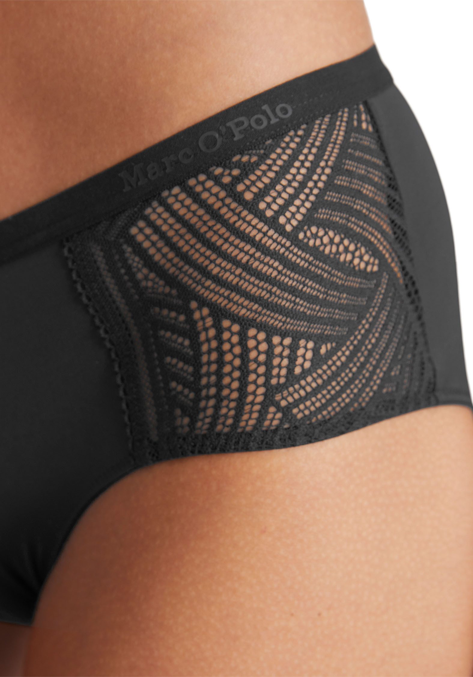 Marc O'Polo Hipster Timeless Lace met kanten inzet opzij