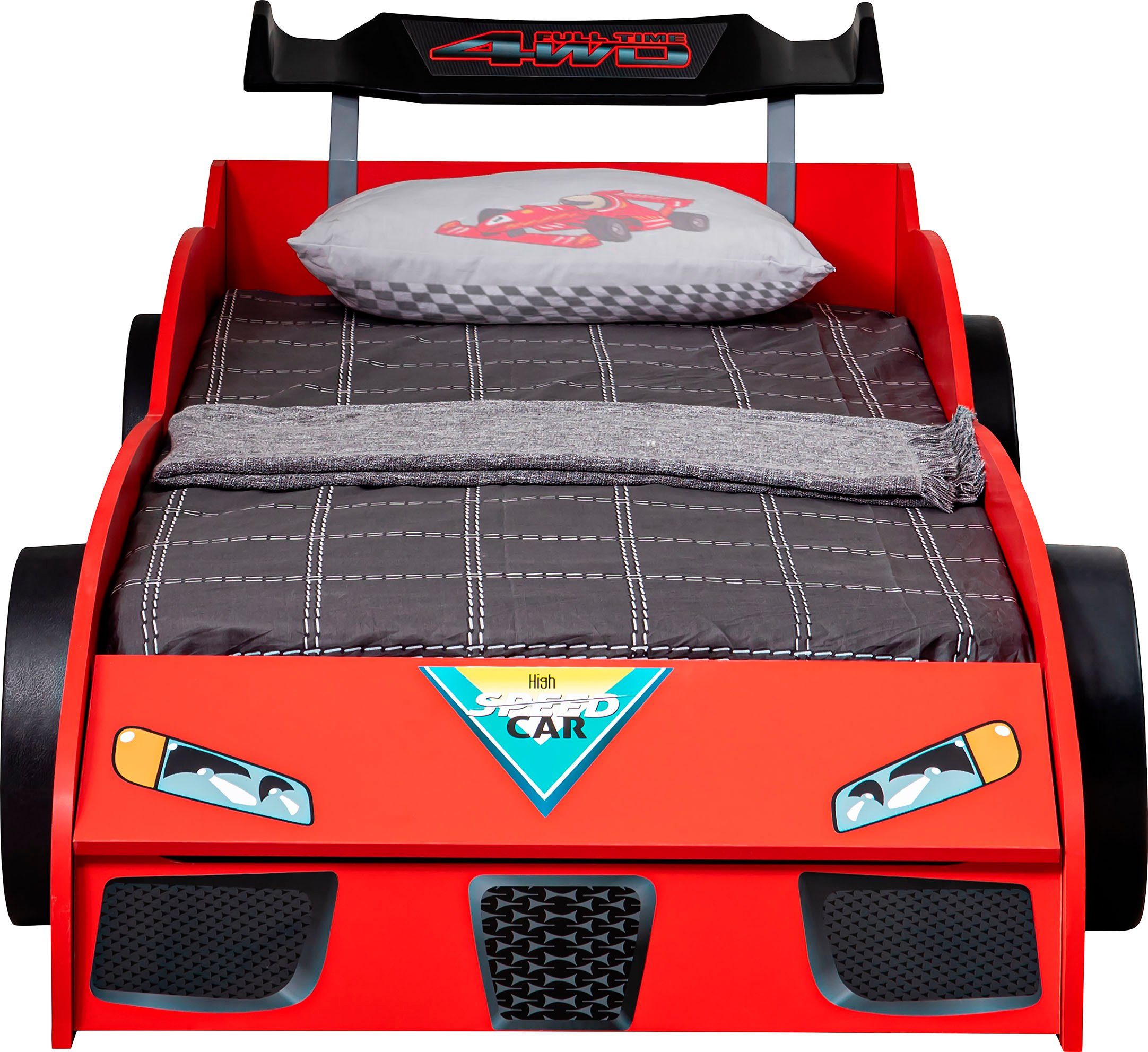 Relita Kinderledikant Eco Bed in vorm auto (autobed) met opbergvak aan de voorkant