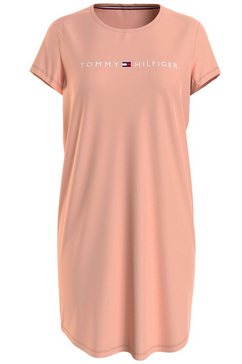 tommy hilfiger underwear nachthemd met logoprint op borsthoogte oranje