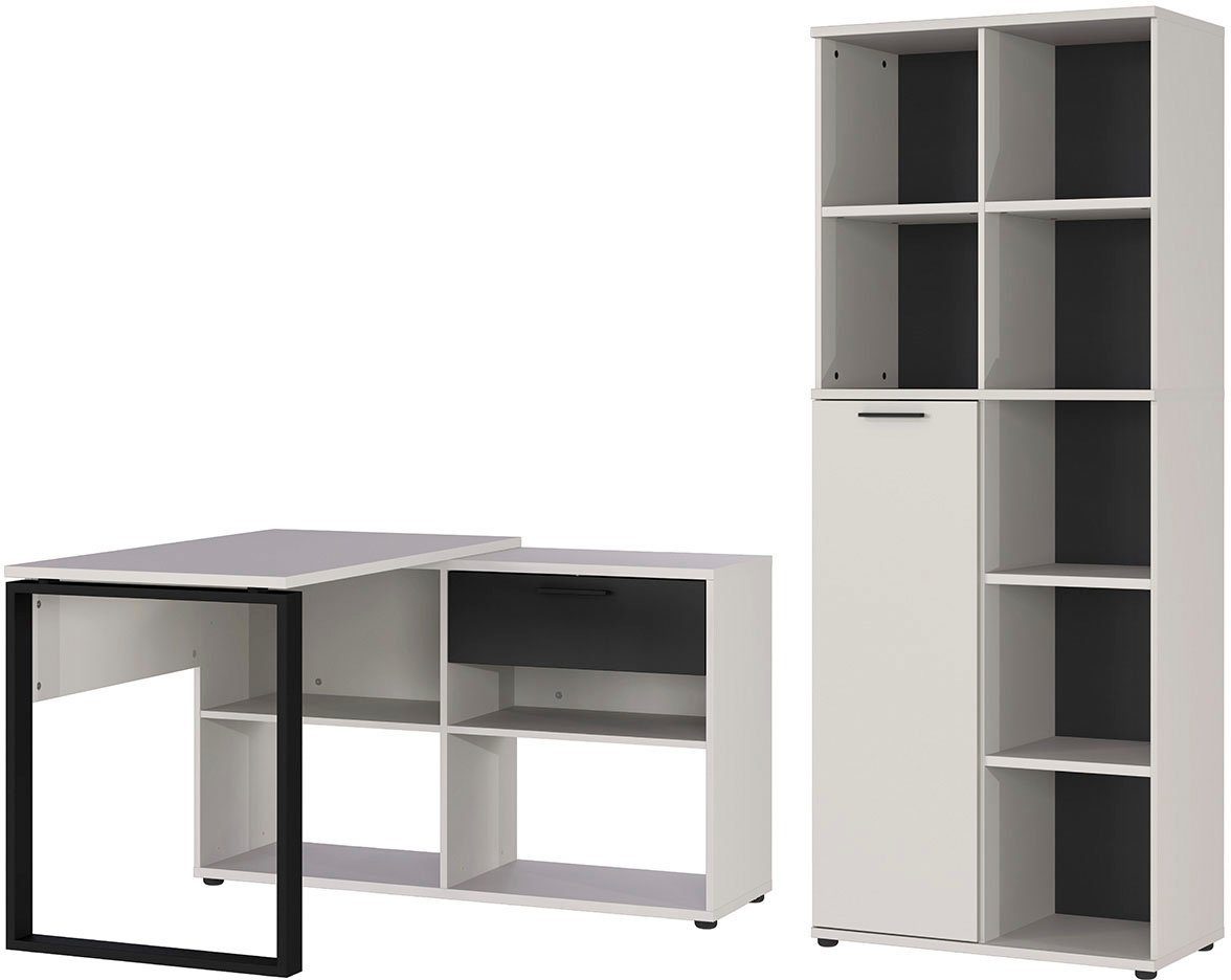 GERMANIA Kantoormeubelset Fenton incl. bureau met geïntegreerd dressoir en archiefkast (2-delig) kantoorsets beige