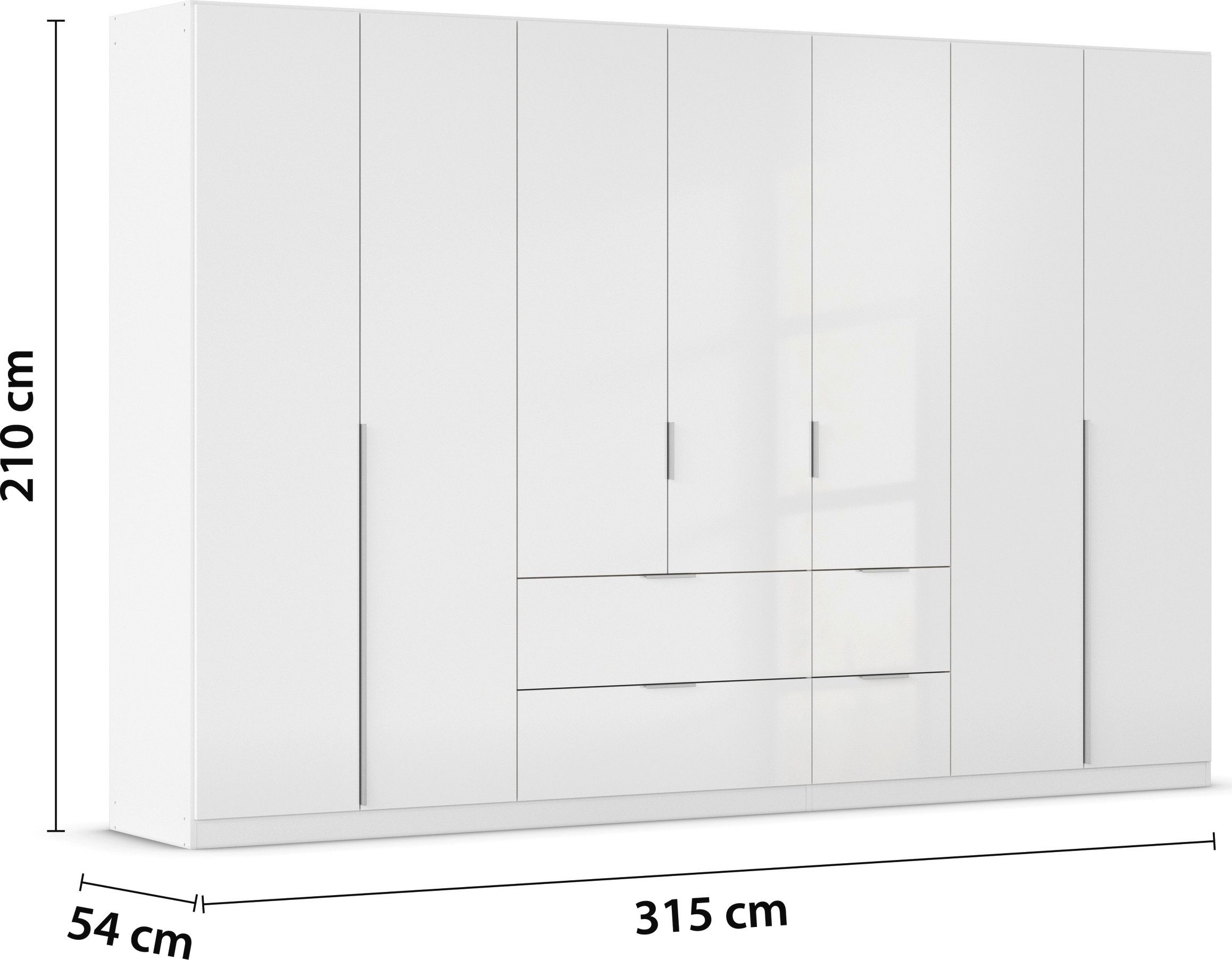 rauch Draaideurkast Kledingkast kast garderobe AGORDO met decor- of hoogglansfront