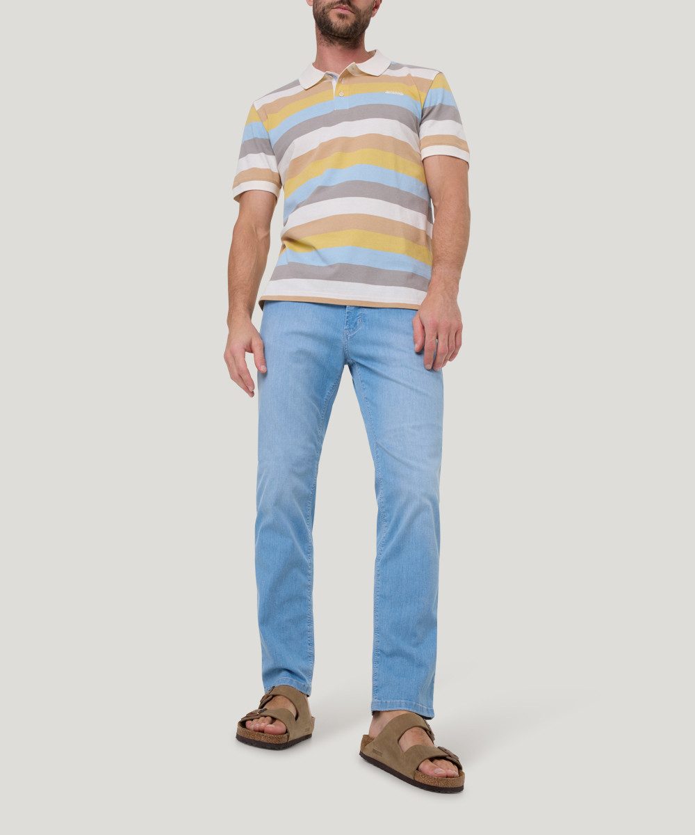 Pioneer Authentic Jeans Poloshirt met gestreept patroon