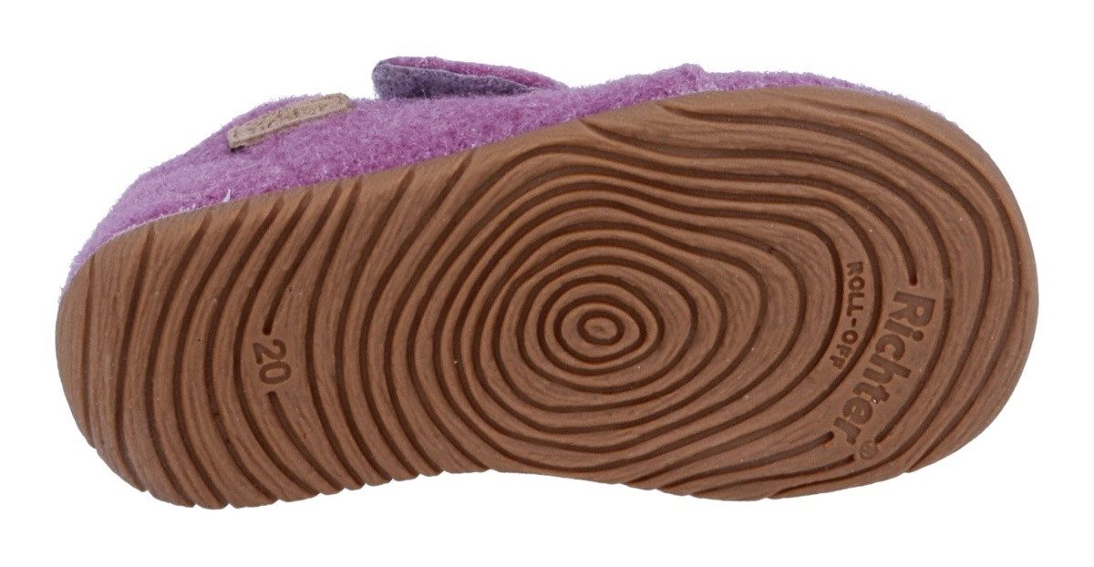 Richter Pantoffels Filzi WMS: Midden Hüttenschoen, klittenbandschoen met WMS, maatsjabloon om te downloaden