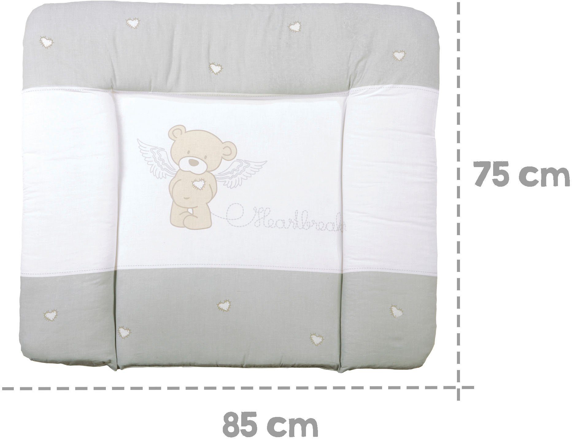 Roba® Aankleedkussen HEARTBREAKER, 85 x 75 cm