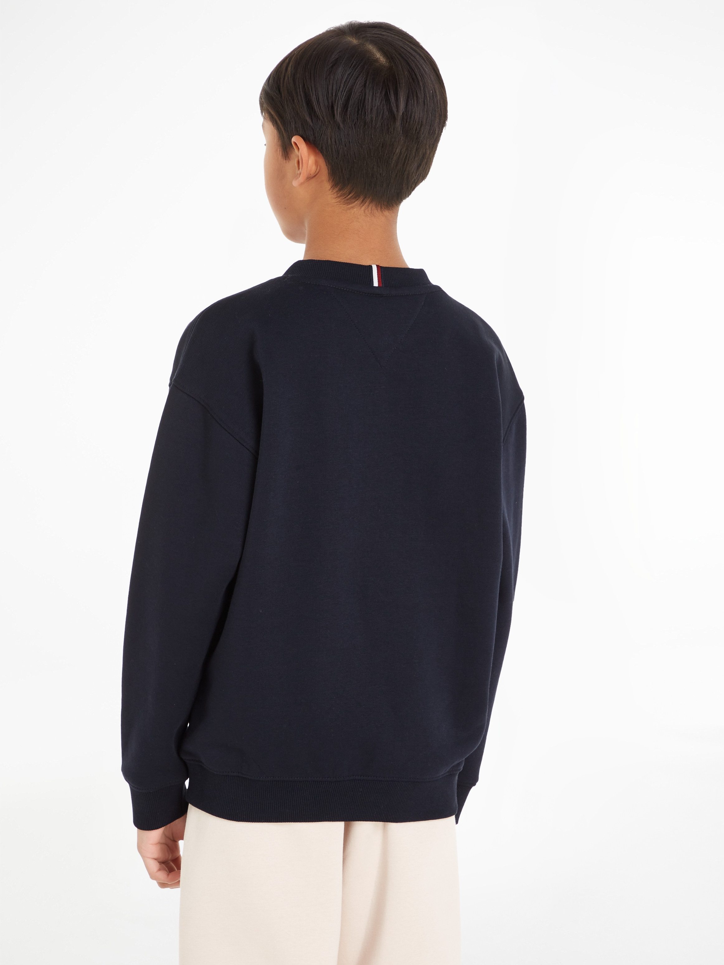 Tommy Hilfiger Sweatshirt U TIMELESS SWEATSHIRT Kinderen tot 16 jaar, logo-vlag, ronde hals