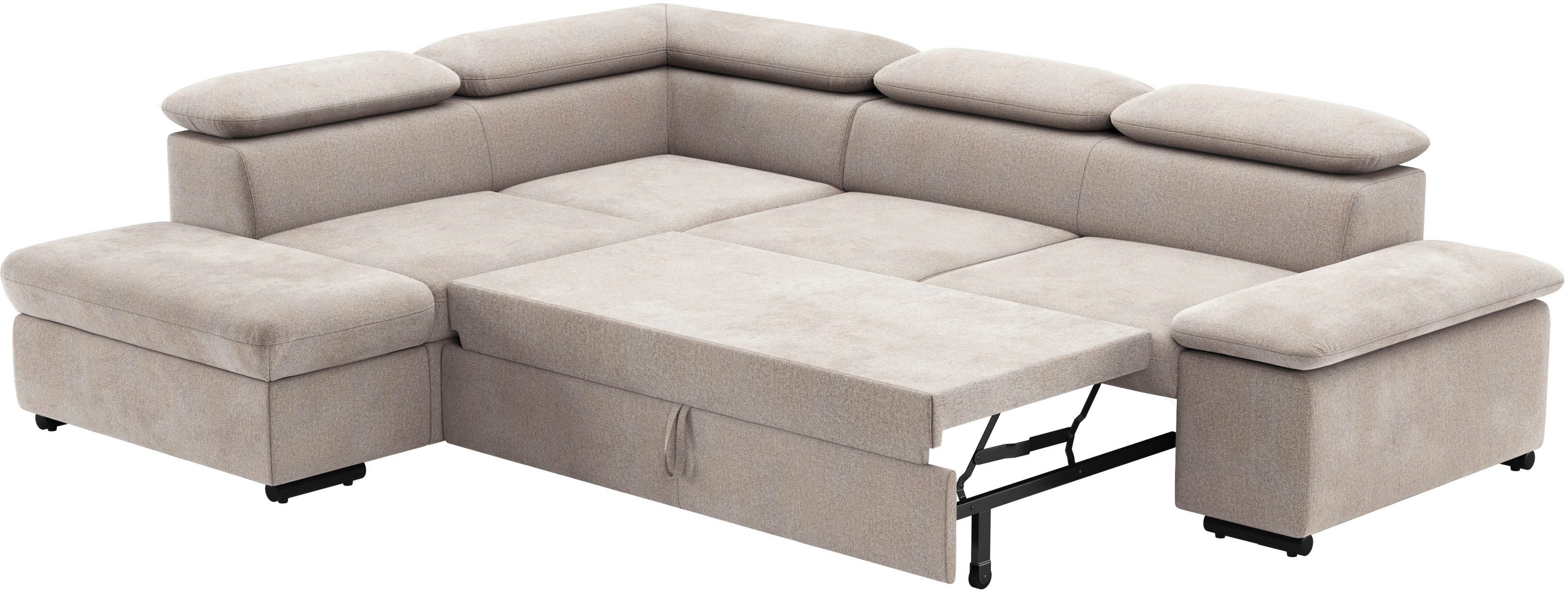 sit&more Hoekbank Alcudia L-vorm met armverstelling, optionele hoofdeindverstelling en bedfunctie