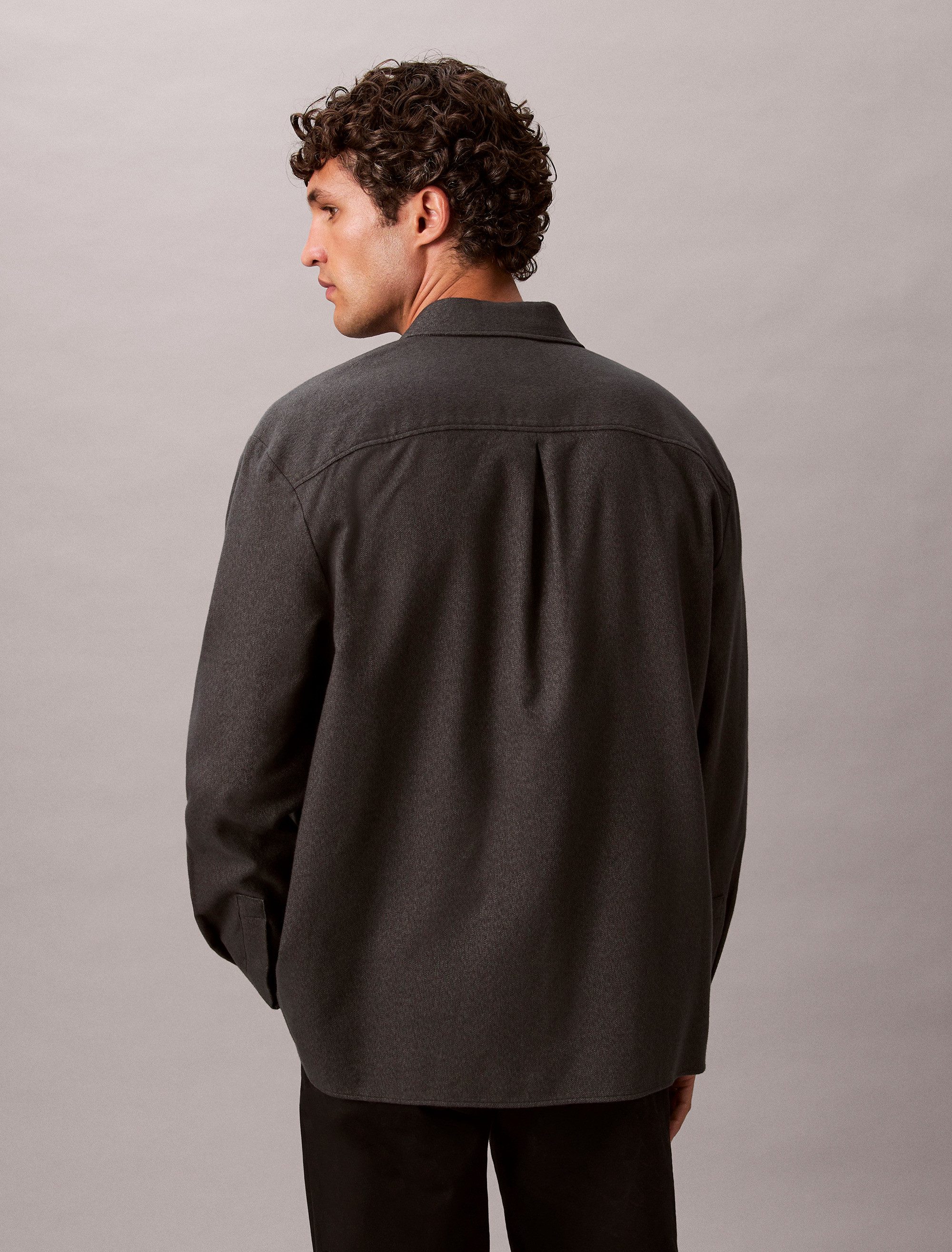 Calvin Klein Flanellen overhemd LS MELANGE FLANNEL EASY SHIRT