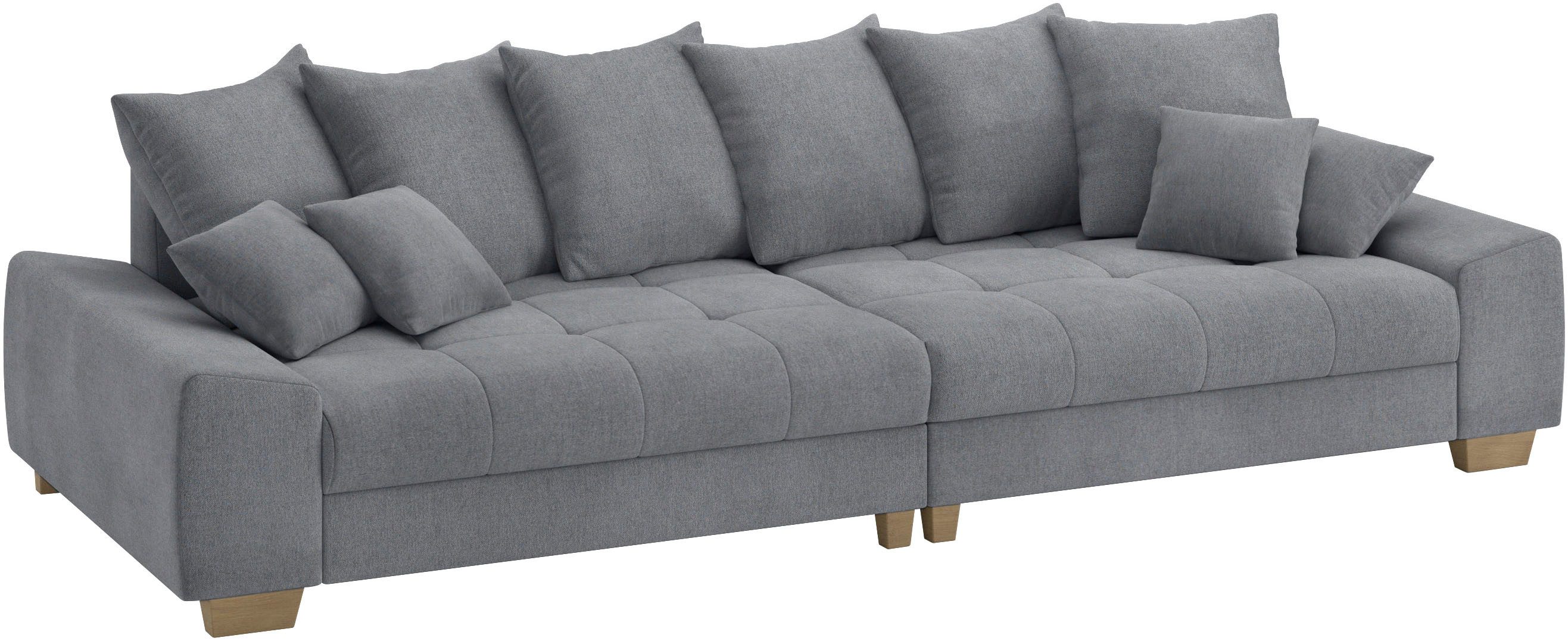 Mr. Couch Megabank Nikita II Optioneel met koudschuim bekleding, tot 140 kg belastbaar grijs, xxl banken