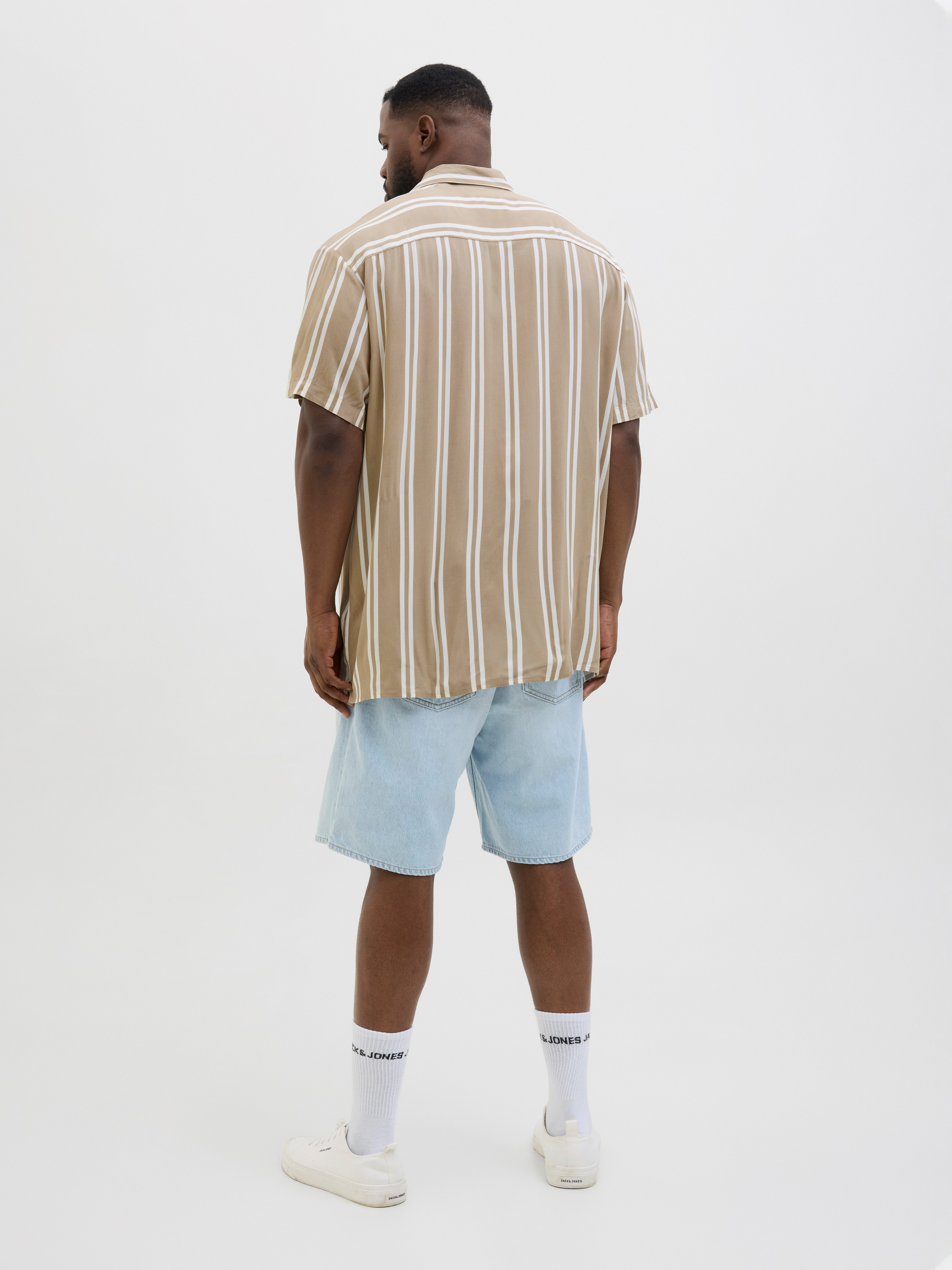 Jack & Jones PlusSize Overhemd met korte mouwen JJEJEFF STRIPE RESORT SHIRT SS SN PLS