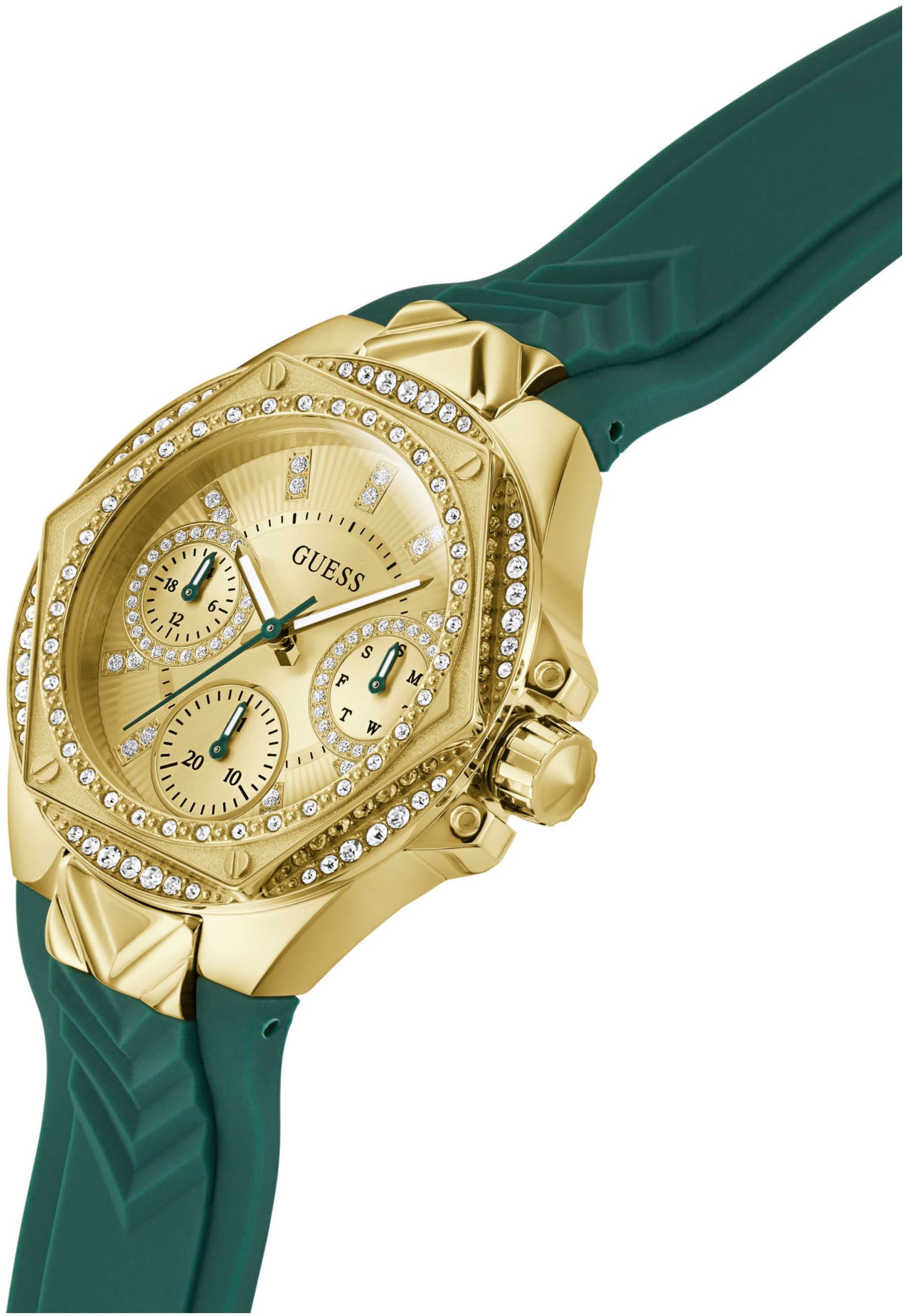 Guess Multifunctioneel horloge Envy Quartz horloge, polshorloge, dameshorloge, datum, weekdag, roestvrijstalen band