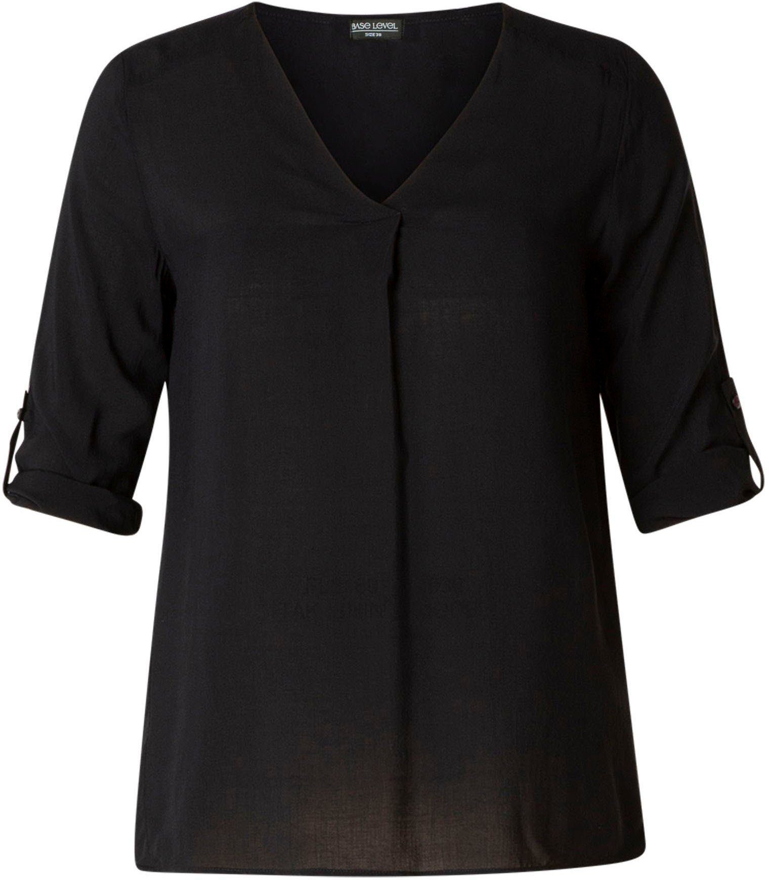 Base Level Curvy Shirtblouse Yanina met v-hals