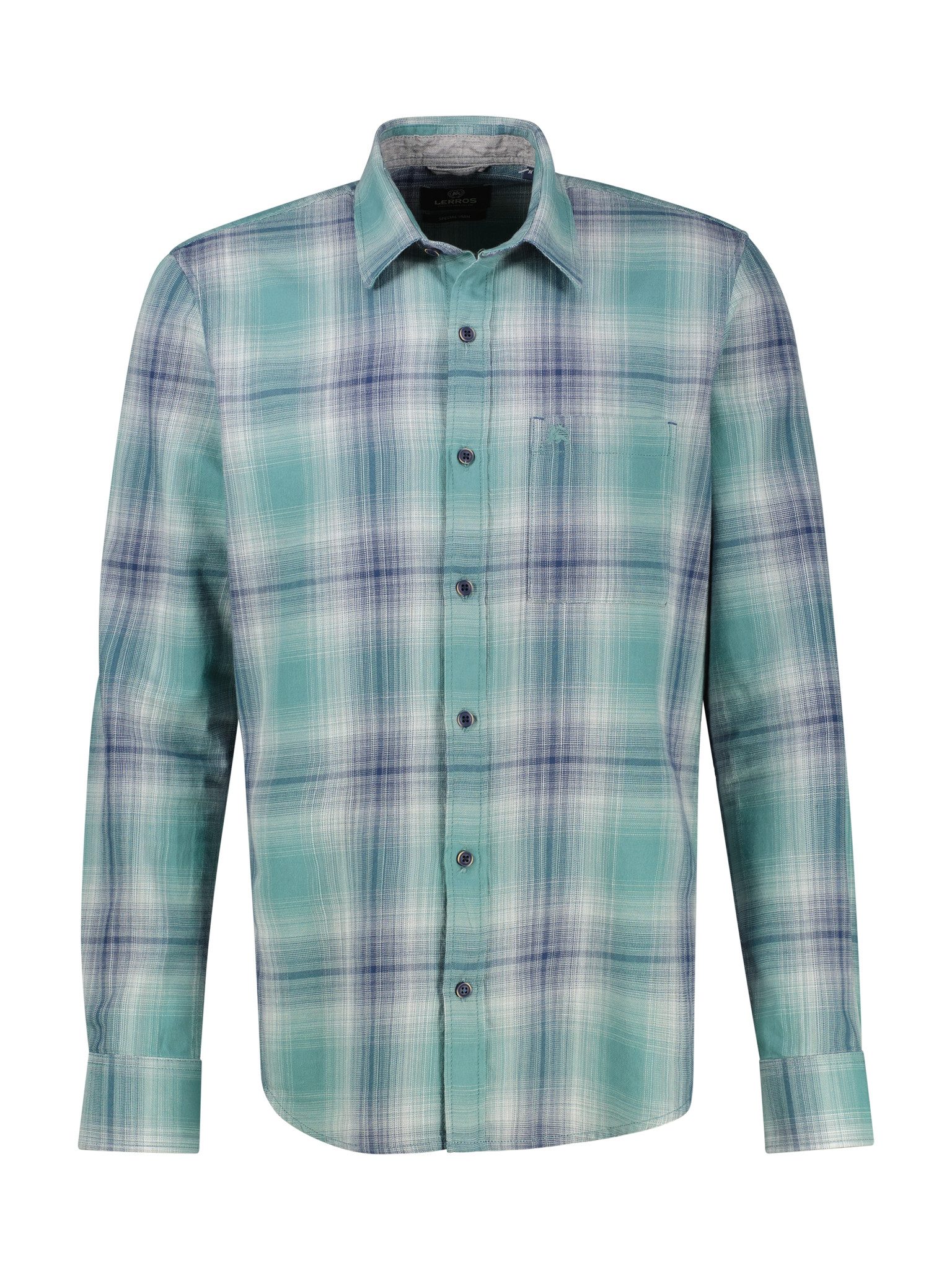 Lerros Overhemd met lange mouwen met ruitpatroon