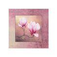 home affaire artprint late magnolia 50,4 - 50,4 cm, ingelijst roze