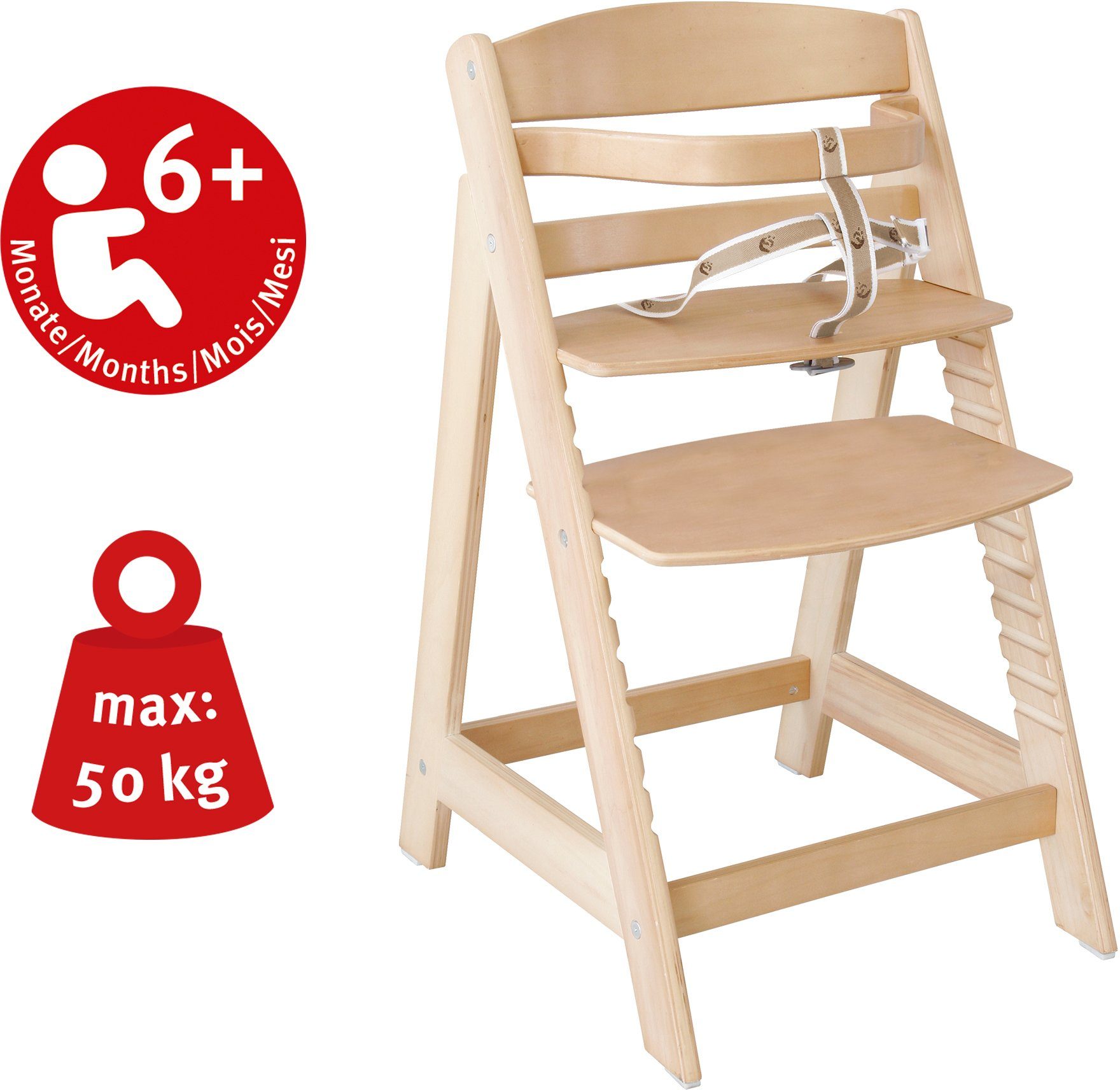 Roba® Kinderstoel Meegroeistoel Sit up III, naturel