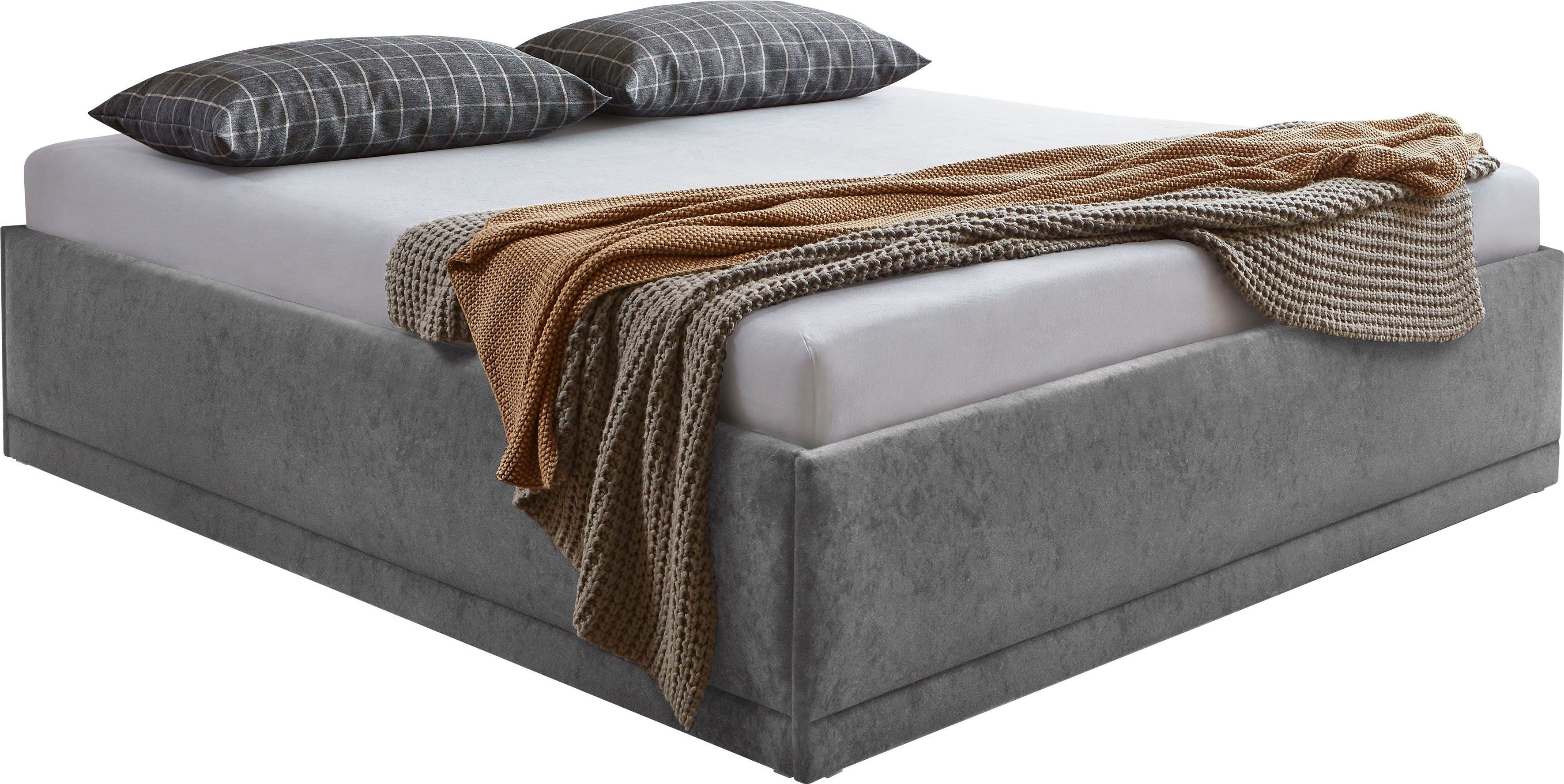 Westfalia Polsterbetten Gestoffeerd bed Texel Comforthoogte met sierkussen, bedkist bij uitvoering met matras