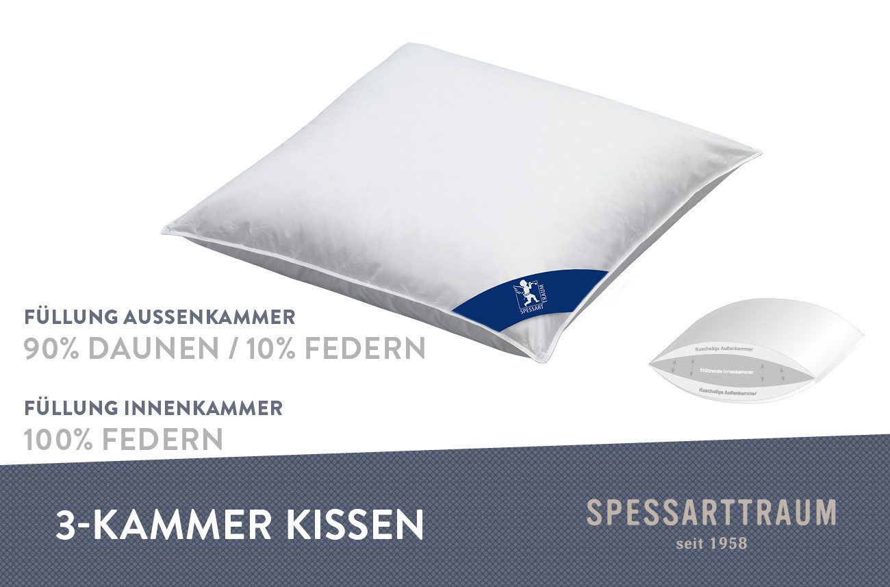 SPESSARTTRAUM 3-kamer-hoofdkussen Exclusief, kussen is made in Germany goede ondersteuning, zijslapers & rugslapers