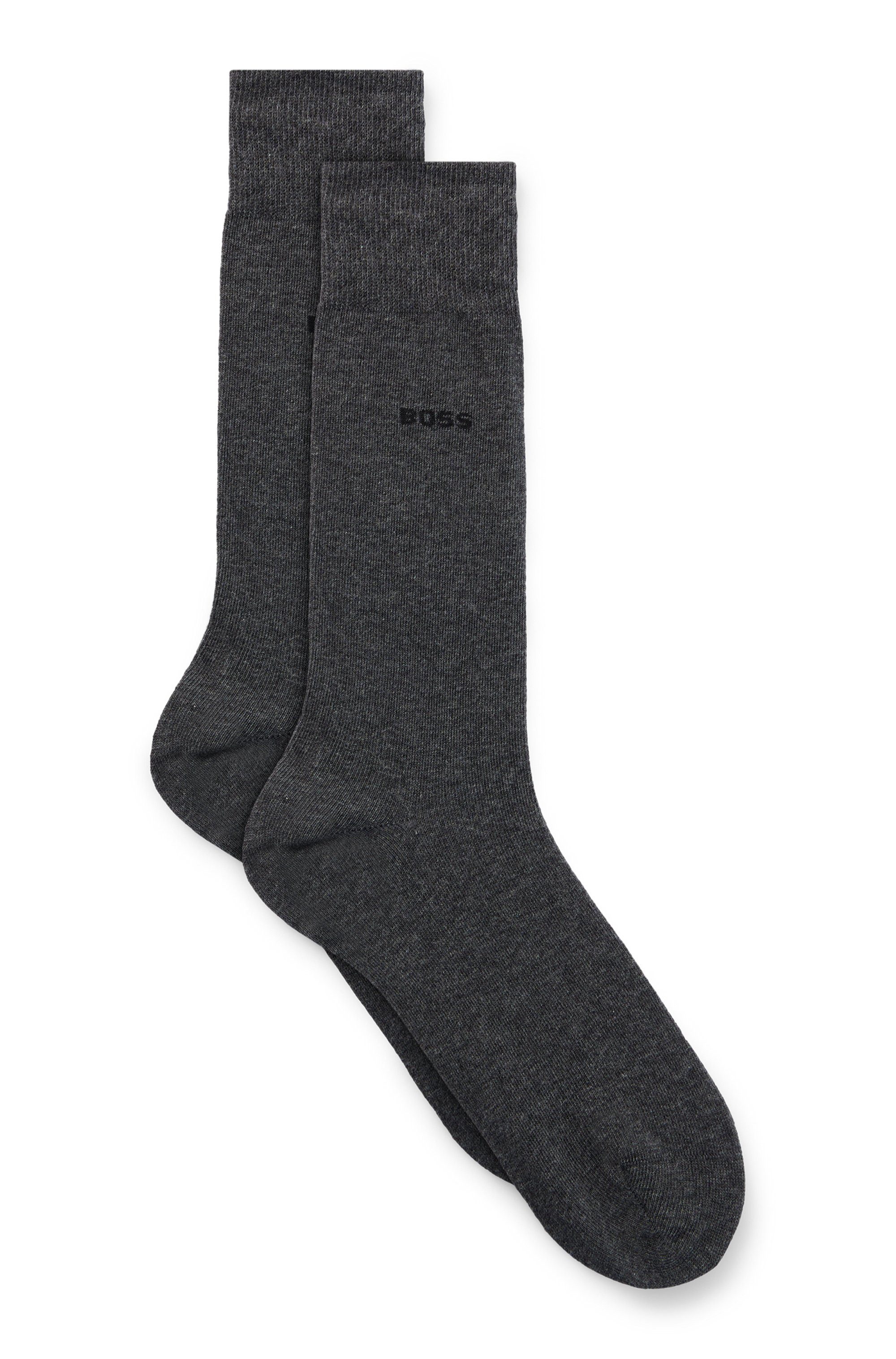 BOSS Business-sokken 2P RS Uni CC (set, 2 paar, 2 stuks) heren sokken maat 47-50 grijs
