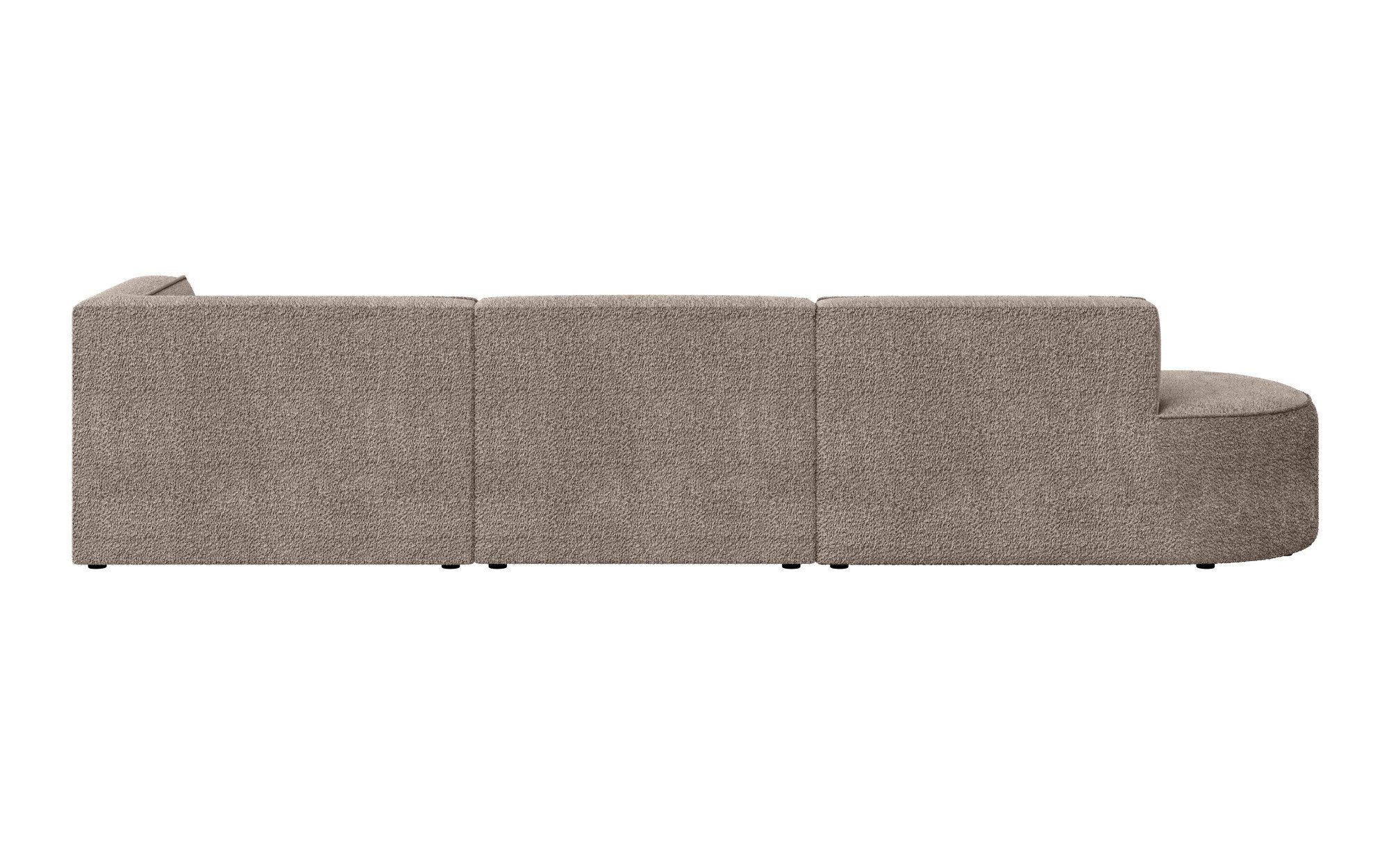 andas Hoekbank EIVIND designerbank met ottomane rechts/links, B/D/H: 343/159/72 cm