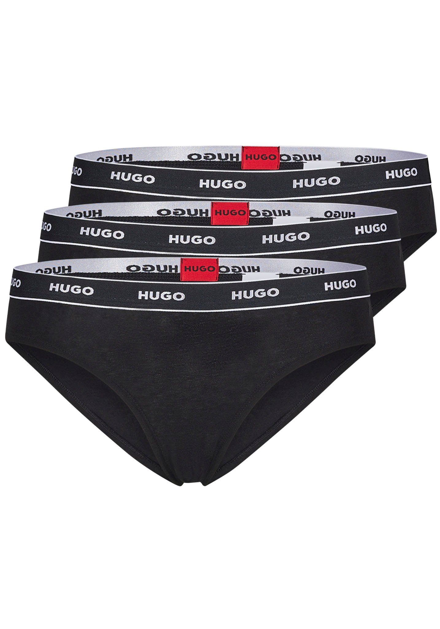 HUGO underwear Slip TRIPLET BRIEF STRIPE met hugo logo-elastisch tailleband (3 stuks)