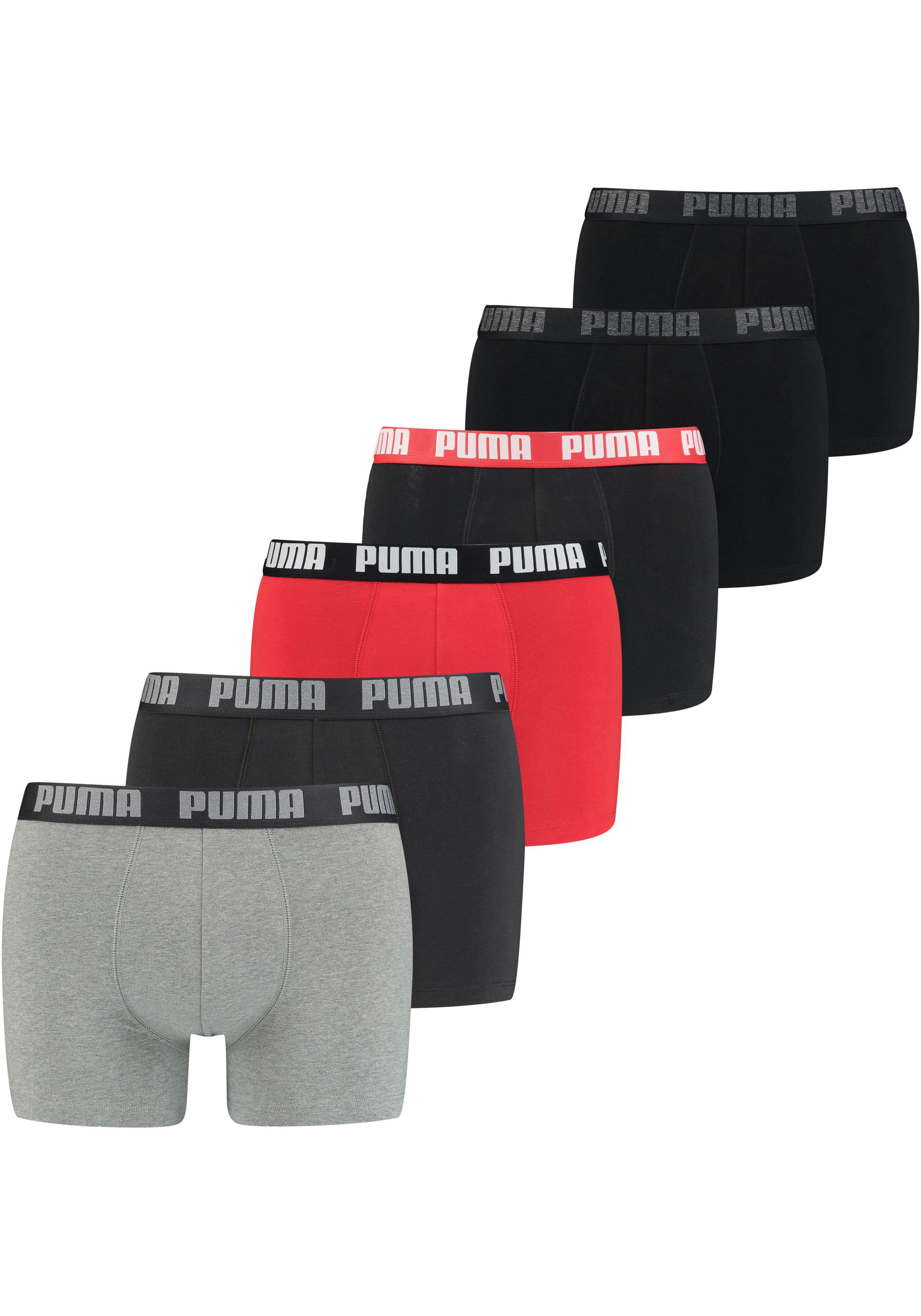 PUMA Boxershort met comfortabele tailleband (6 stuks Set van 6)