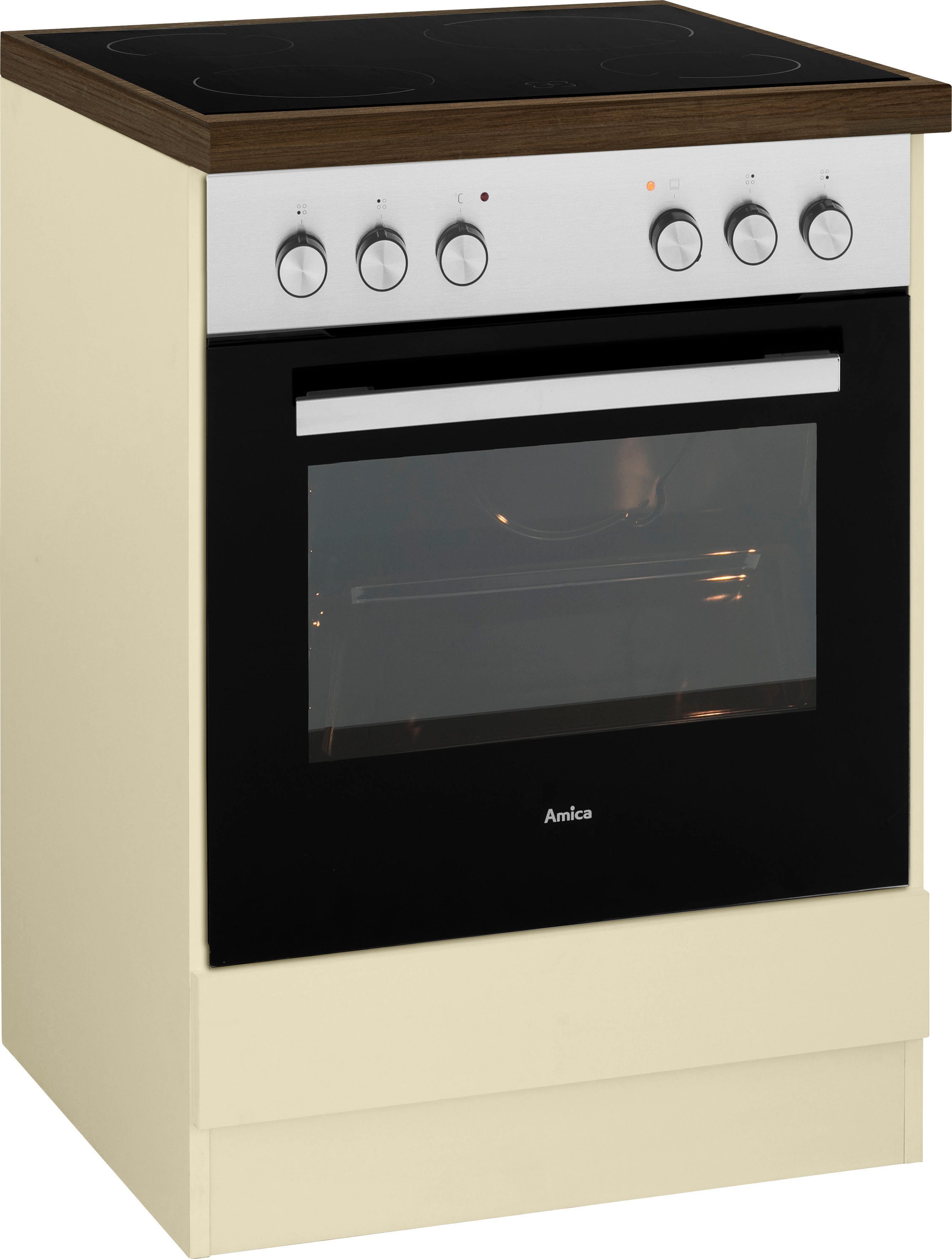 wiho Küchen Ombouwkast voor oven Unna 60 cm breed ombouwkasten geel