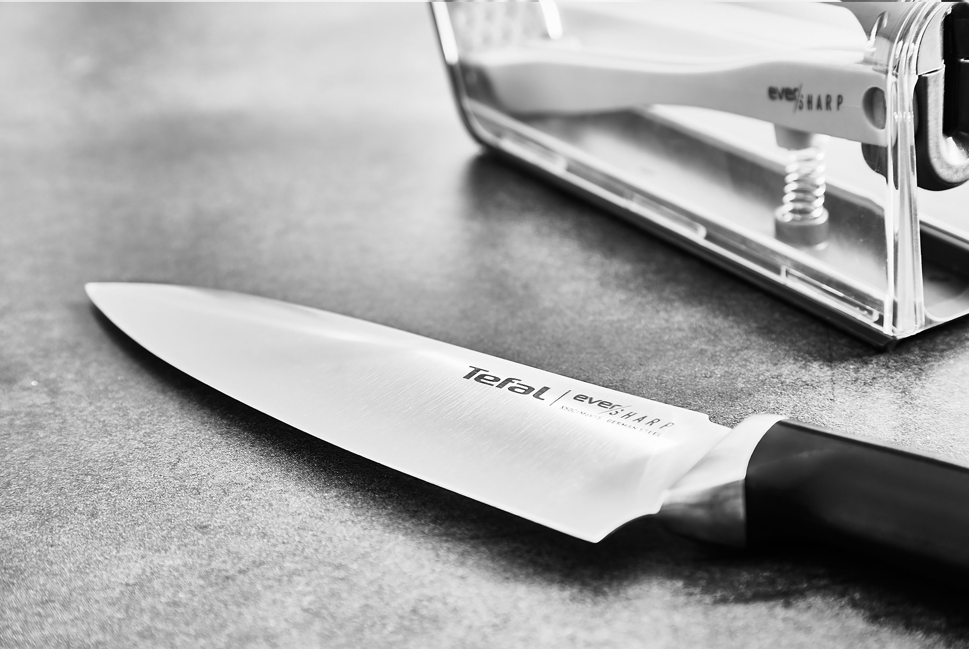 Tefal Koksmes K25690 Ever Sharp inclusief messenslijper, roestvrij staal, exclusieve slijptechnologie (1-delig)