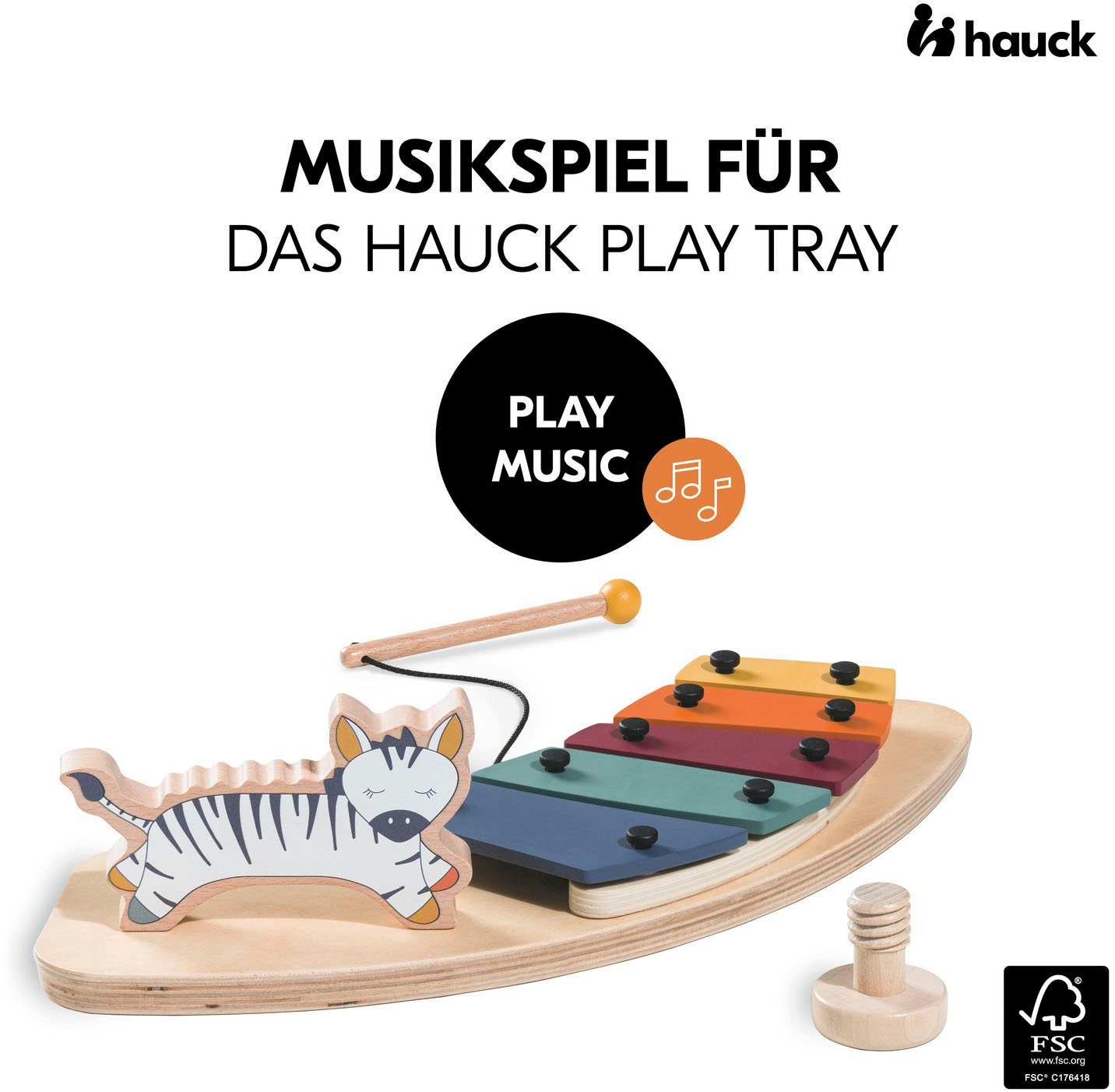 Hauck Speelgoed-muziekinstrument Play Music Zebra FSC®- beschermt bos - wereldwijd