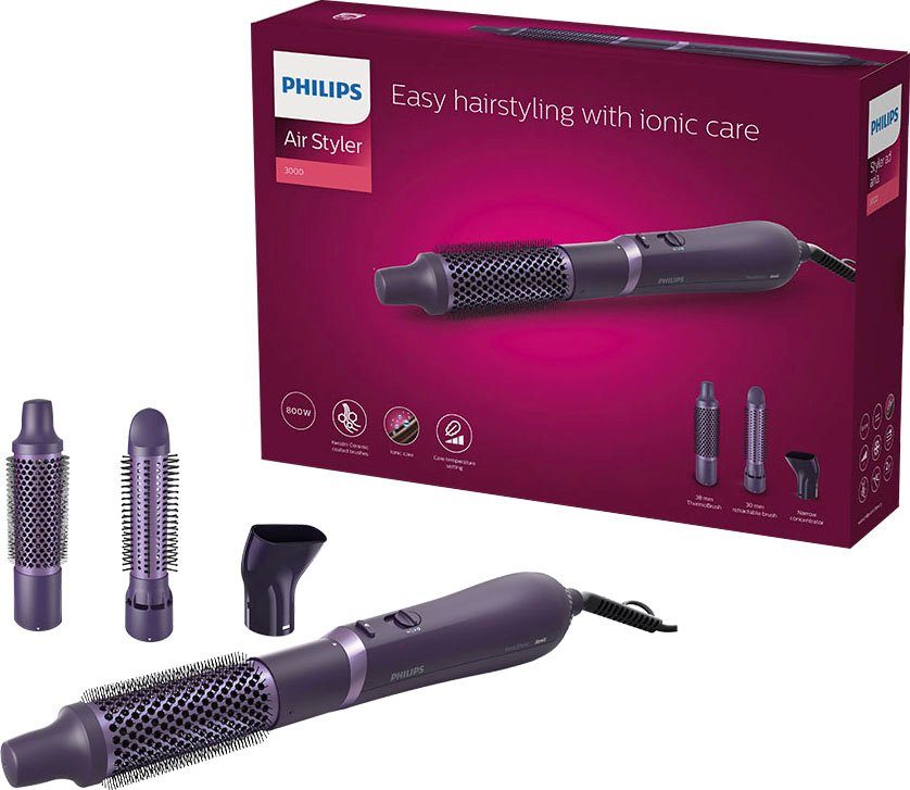 Philips Stylingborstel met warme lucht AirStyler Series 3000 BHA305/00 met ionen technologie,...