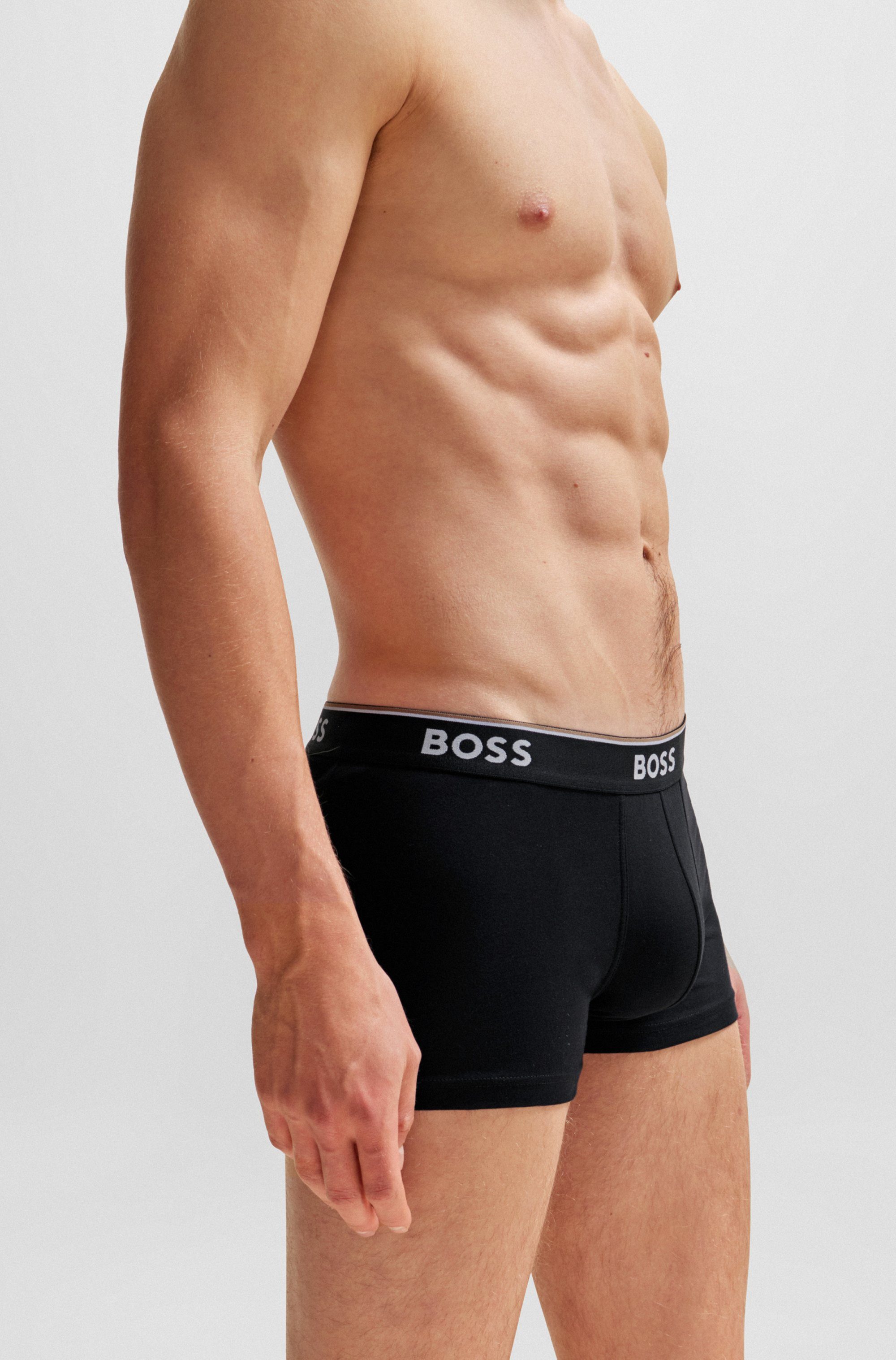 BOSS Boxershort TRUNK 3 PACK met boss opdruk op de tailleband (3 stuks)