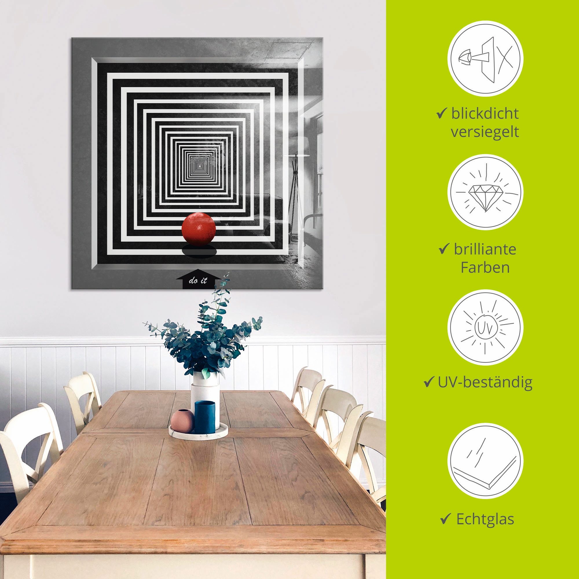 Artland Print op glas Maak het in verschillende maten