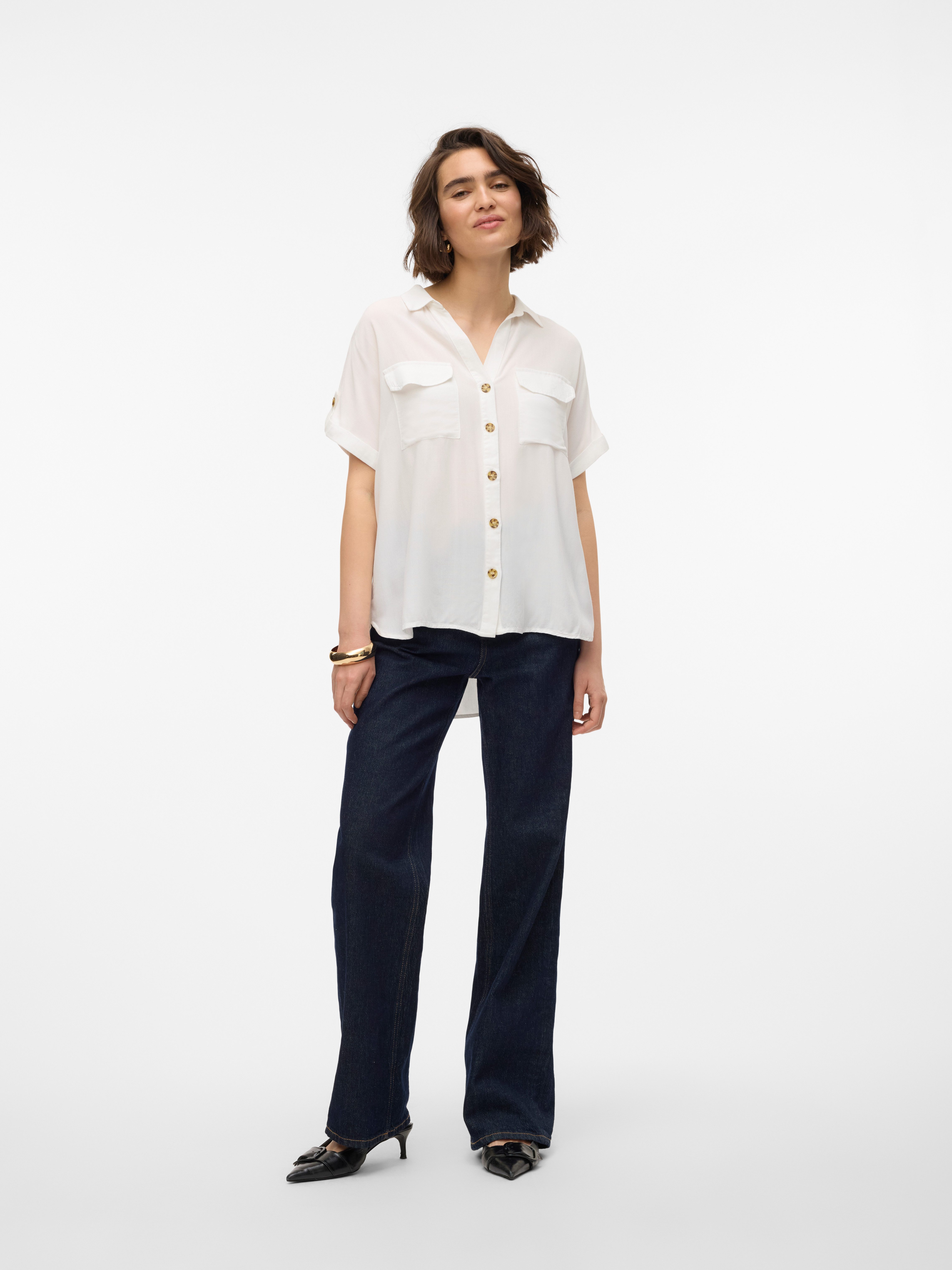 Vero Moda Overhemdblouse VMBUMPY S S SHIRT WVN GA NOOS