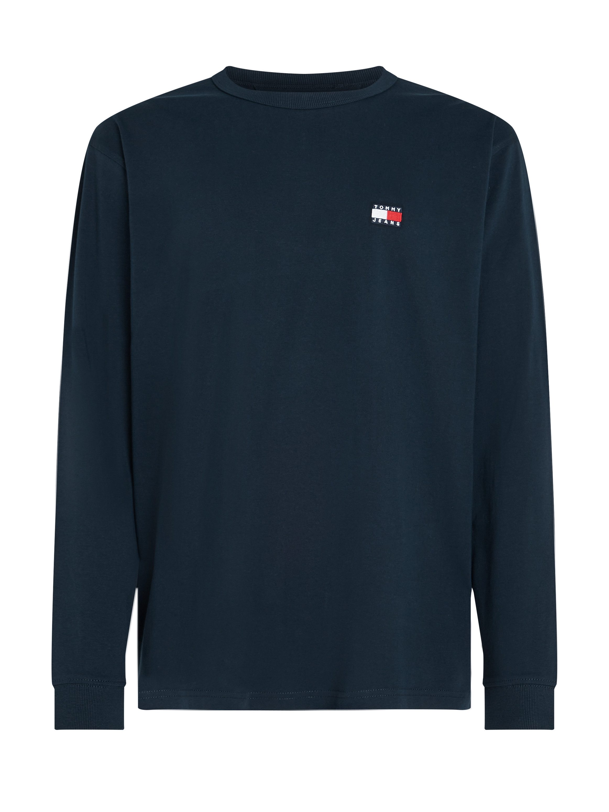 TOMMY JEANS Shirt met lange mouwen TJM REG BADGE LS TEE met borduursel