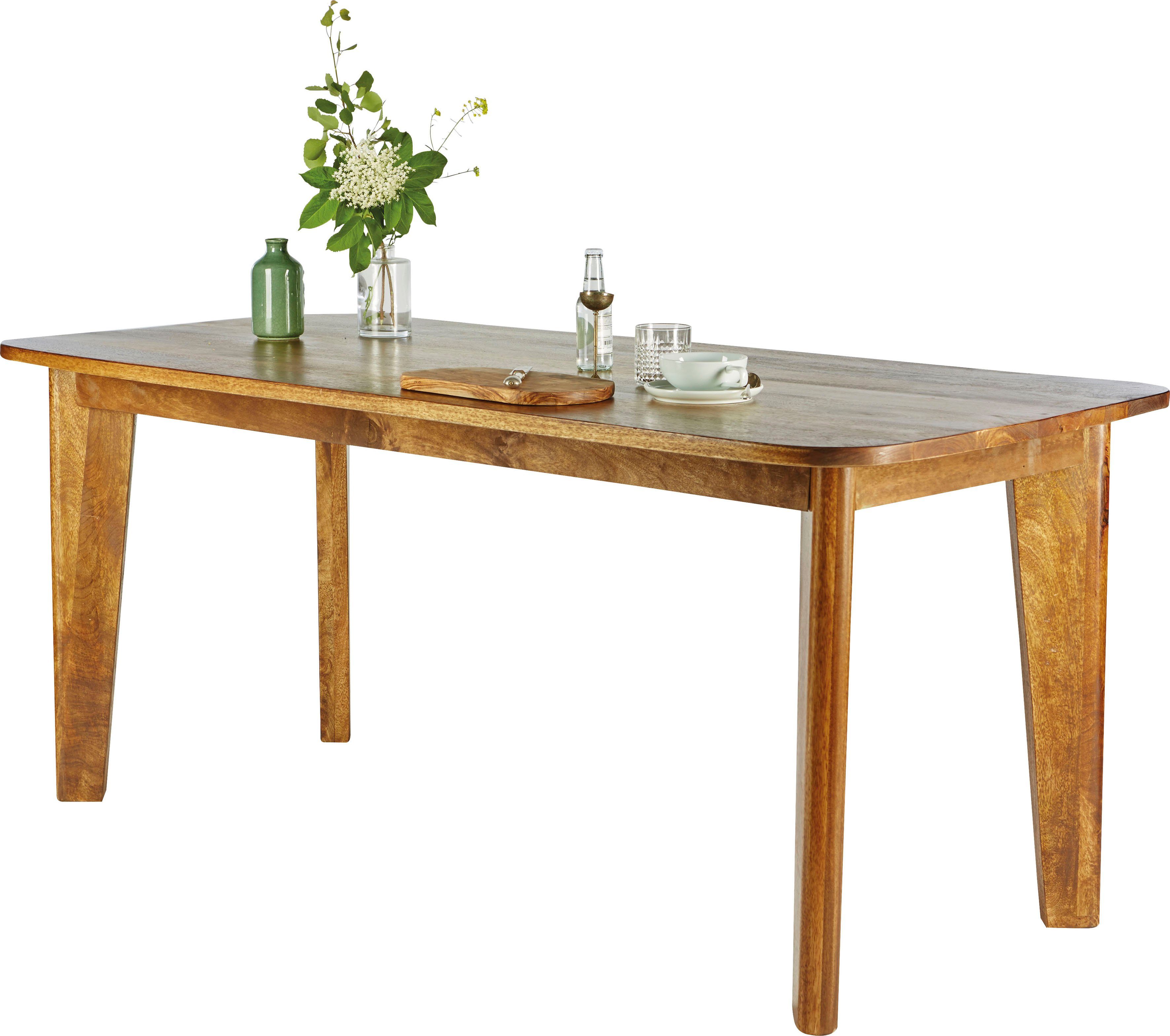 TOM TAILOR HOME Eettafel T-ELEPHANT TABLE van mangohout, benadrukt massieve poten, breedte 180 cm