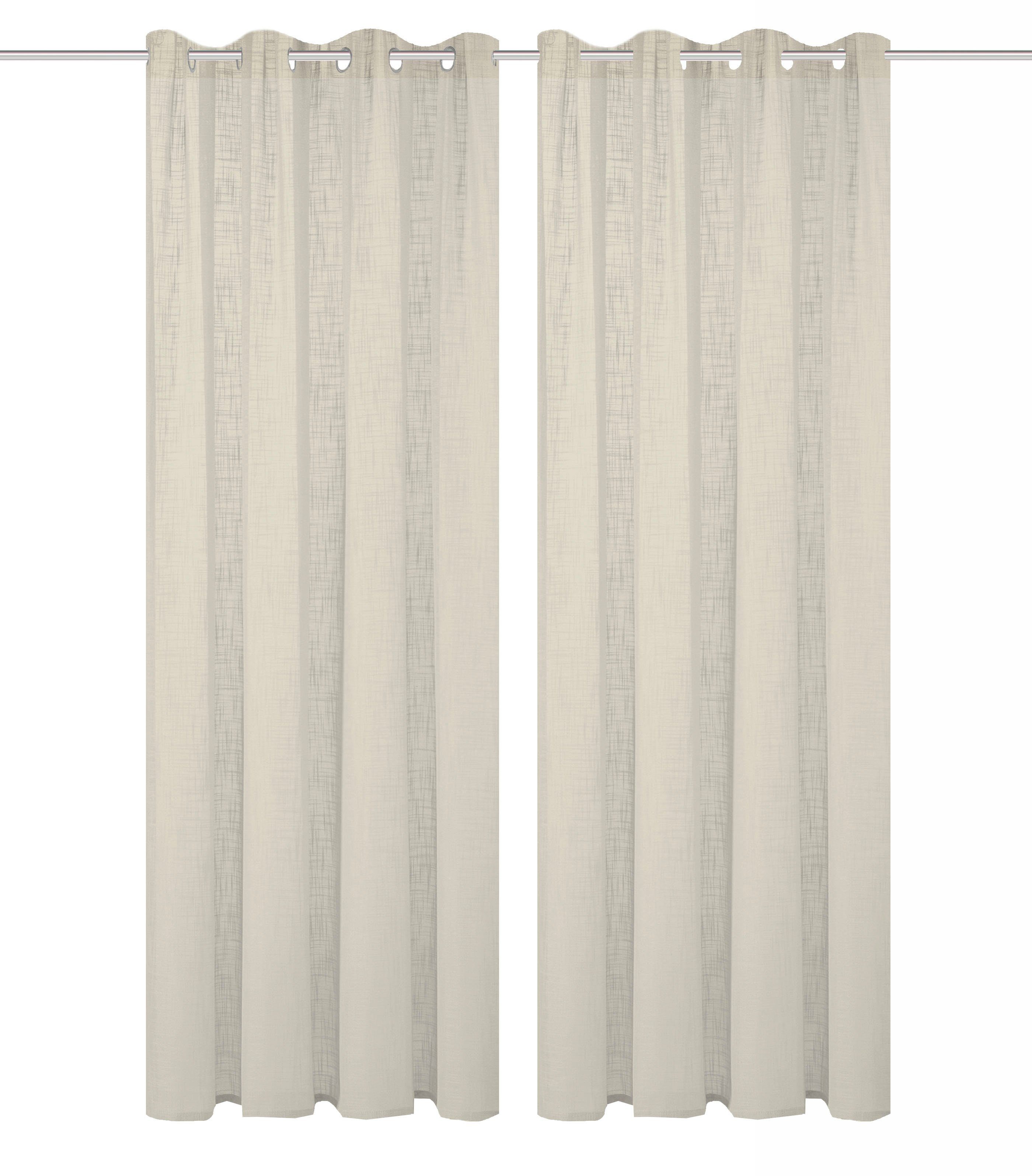Home Basics Gordijn SOFTY set van 2 2-delig set oog-sjaal softy uni (2 stuks)