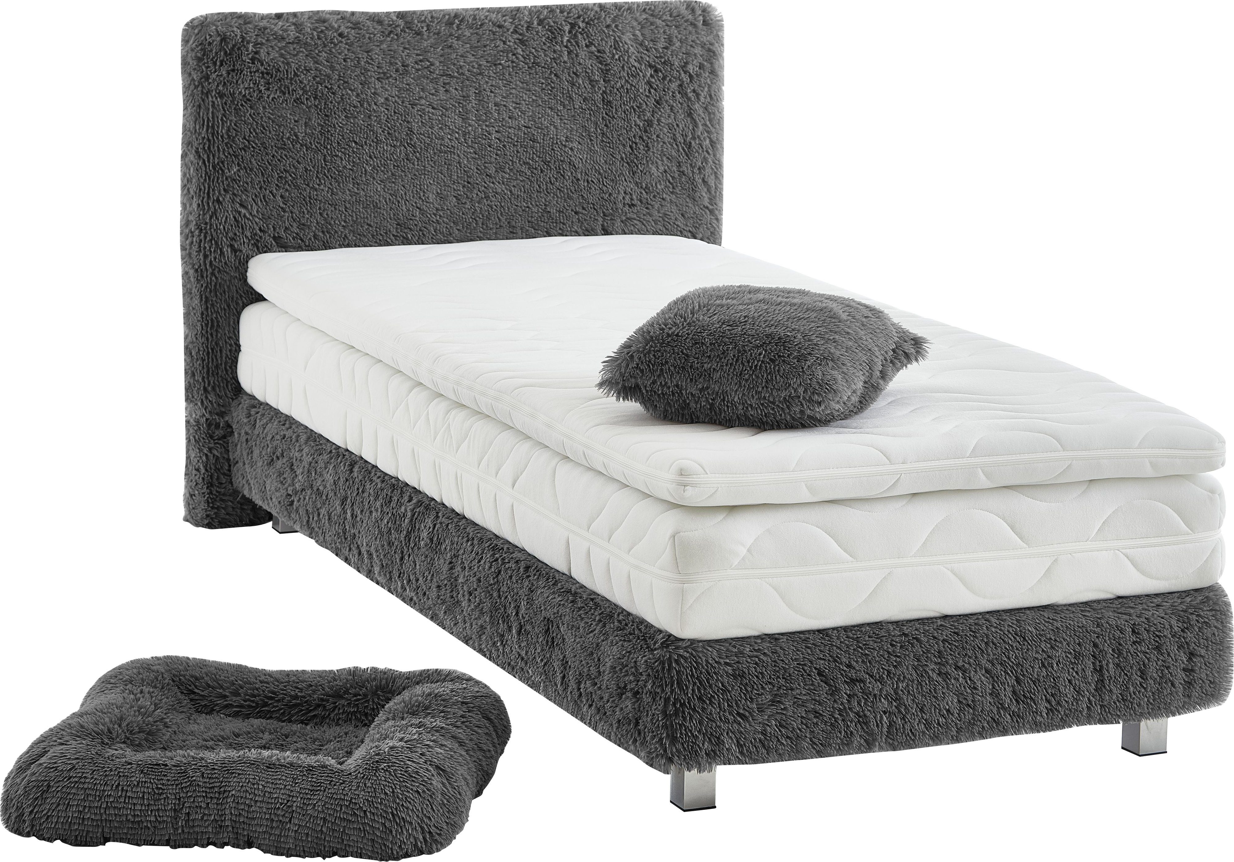 Westfalia Polsterbetten Boxspring Nara van faux-bont, verkrijgbaar in h2, h3 & h4