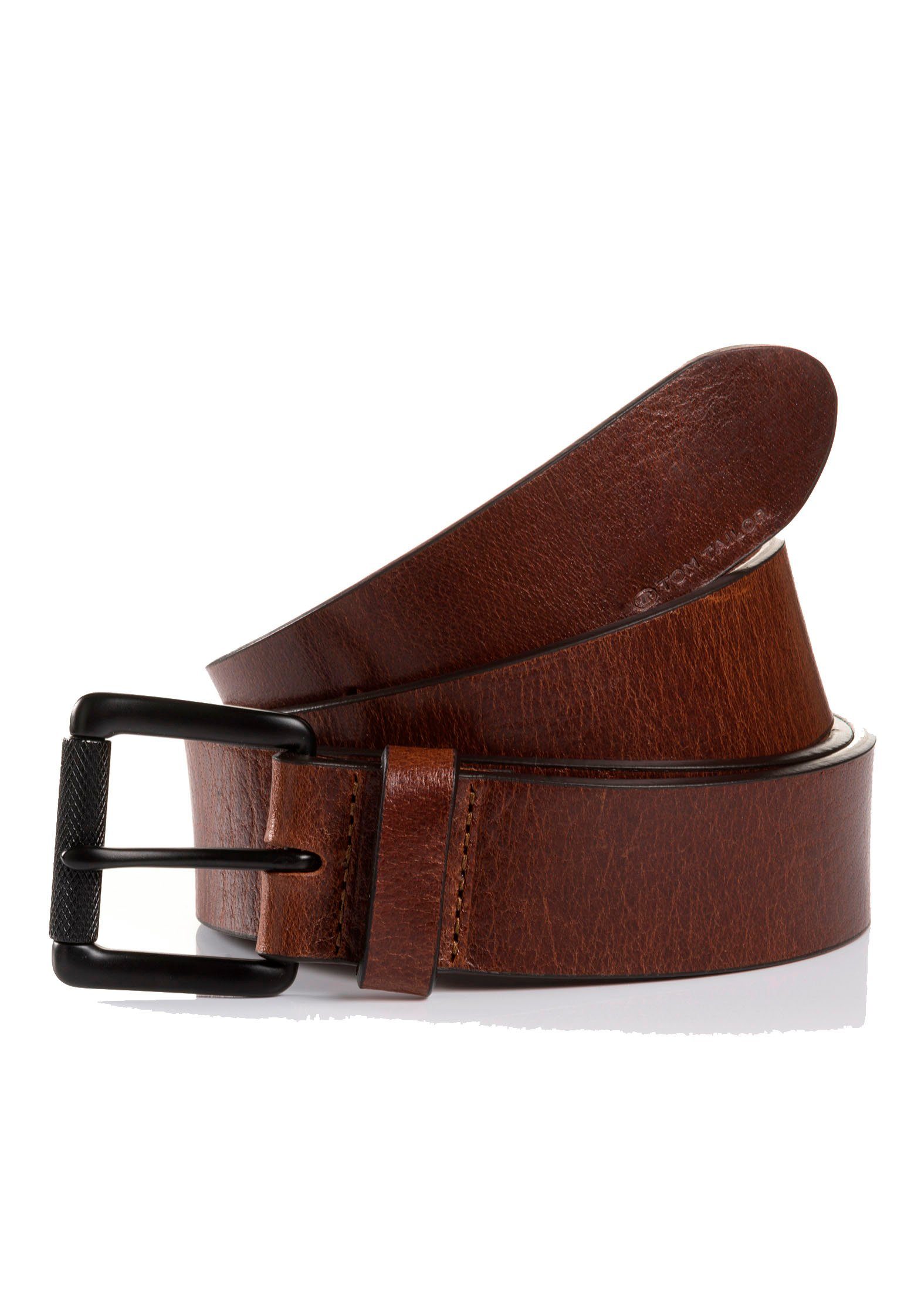 Tom Tailor Leren riem TTJASPER 3 5 cm brede herenriem ideaal voor jeans tot