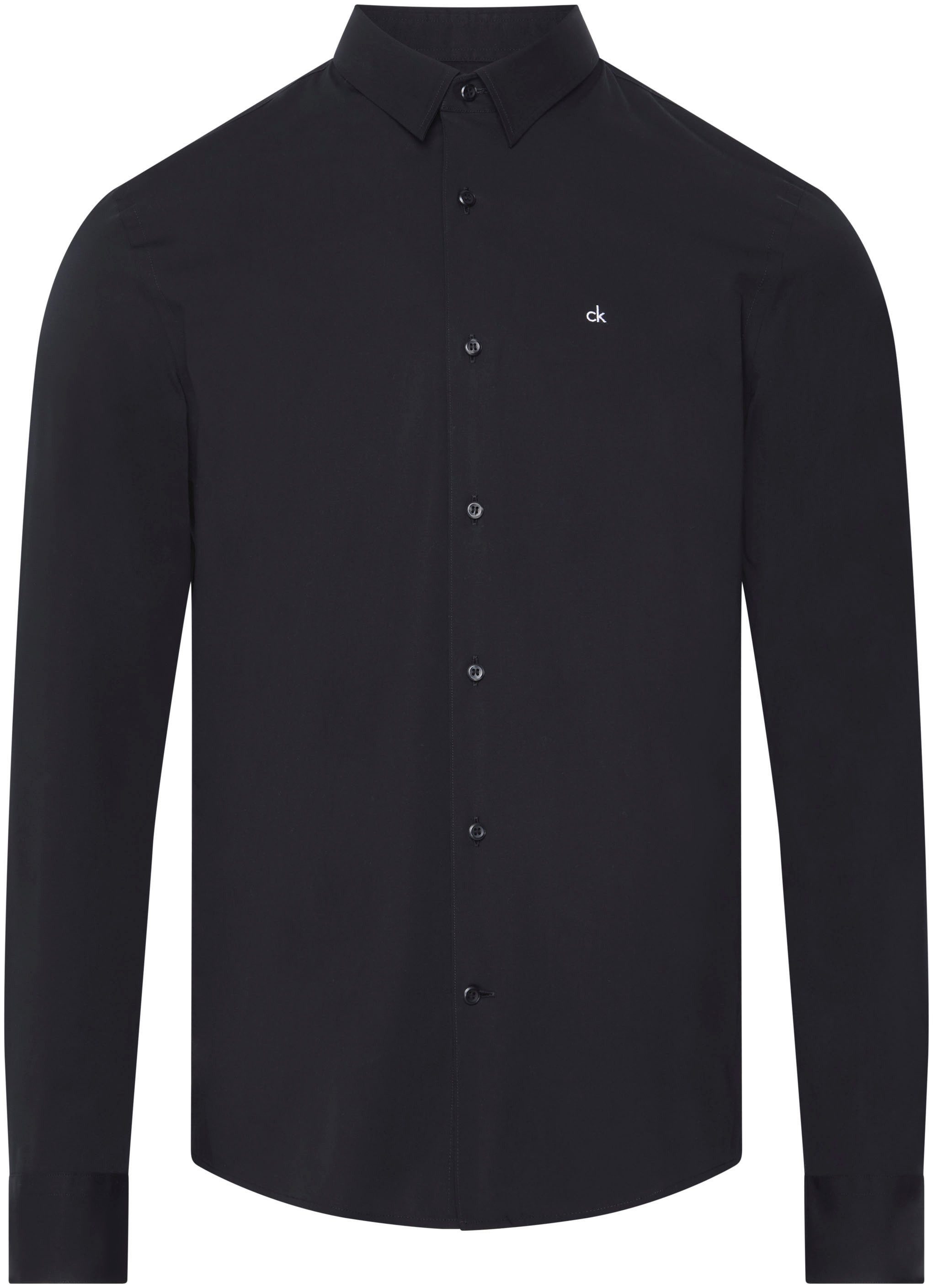 Calvin Klein Overhemd met lange mouwen SLIM FIT STRETCH POPLIN