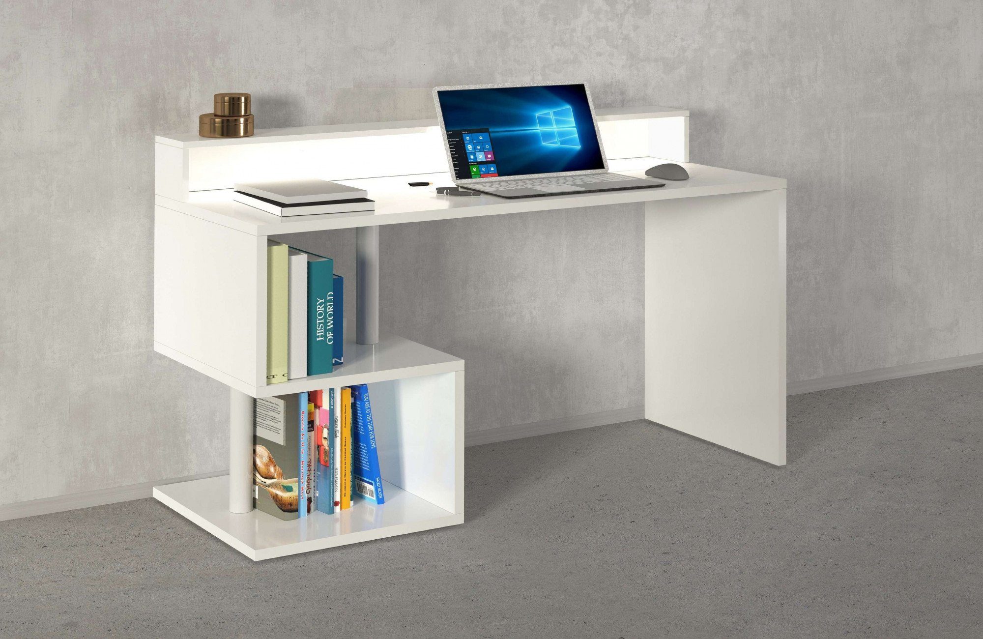INOSIGN Bureau Essence, modern ontwerp in verschillende breedtes, met en zonder monitorsteun, gemaakt in italië