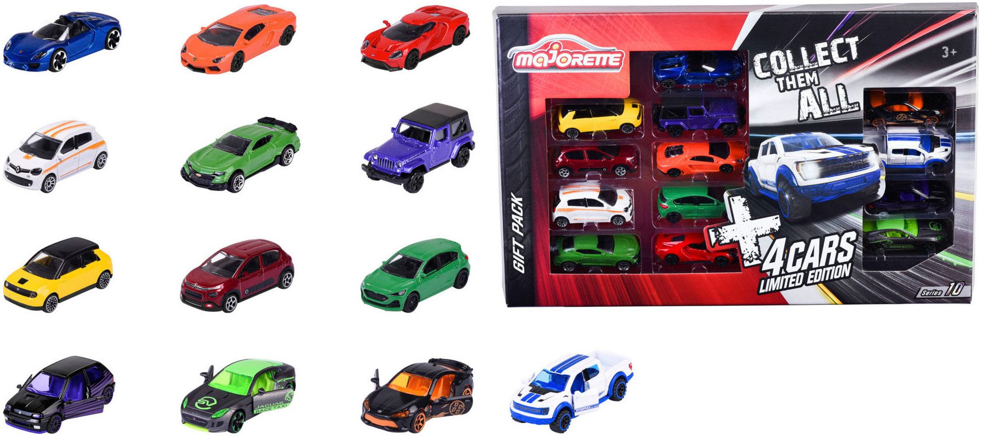 majORETTE Speelgoedauto Giftpack Collect them All, 9+4 Limited Edition 10 (set)