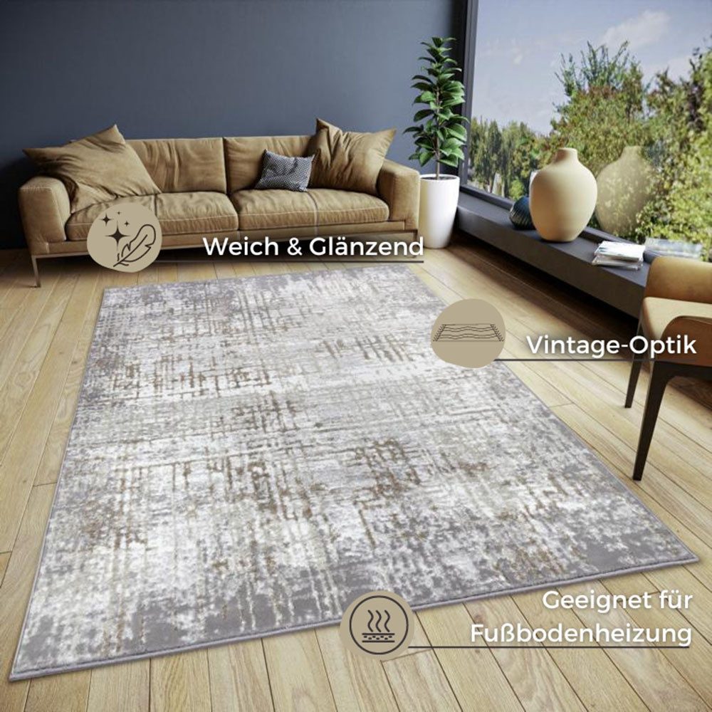 HANSE Home Vloerkleed Abstract slijtvast, onderhoudsvriendelijk, robuust, glanzend