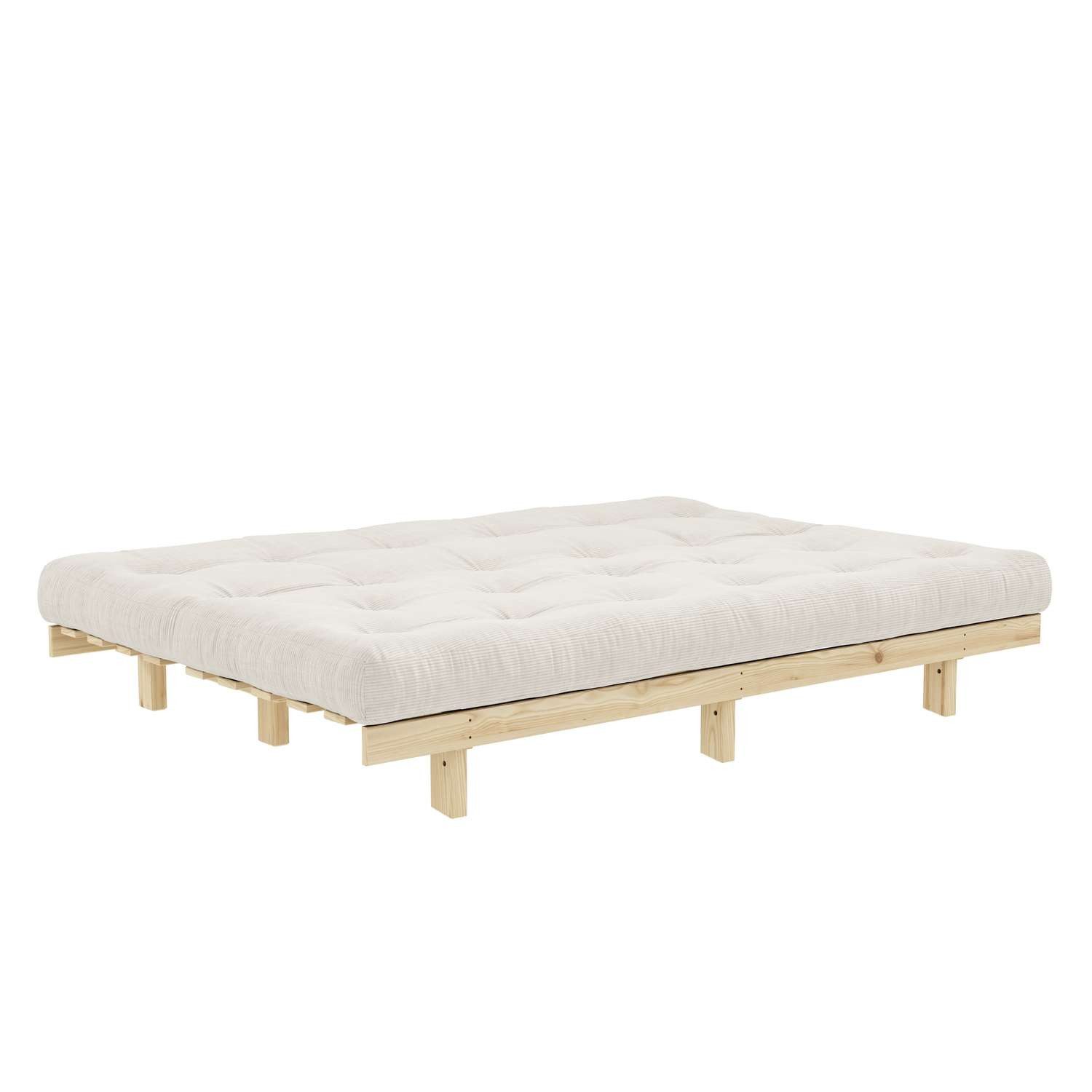 Karup Slaapbank Lean 200 slaapbank, logeerbed, bank met futonmatras Inclusief futonmatras, ligoppervlak 130x200 cm, FSC® gecertificeerd grenen (2 stuks)