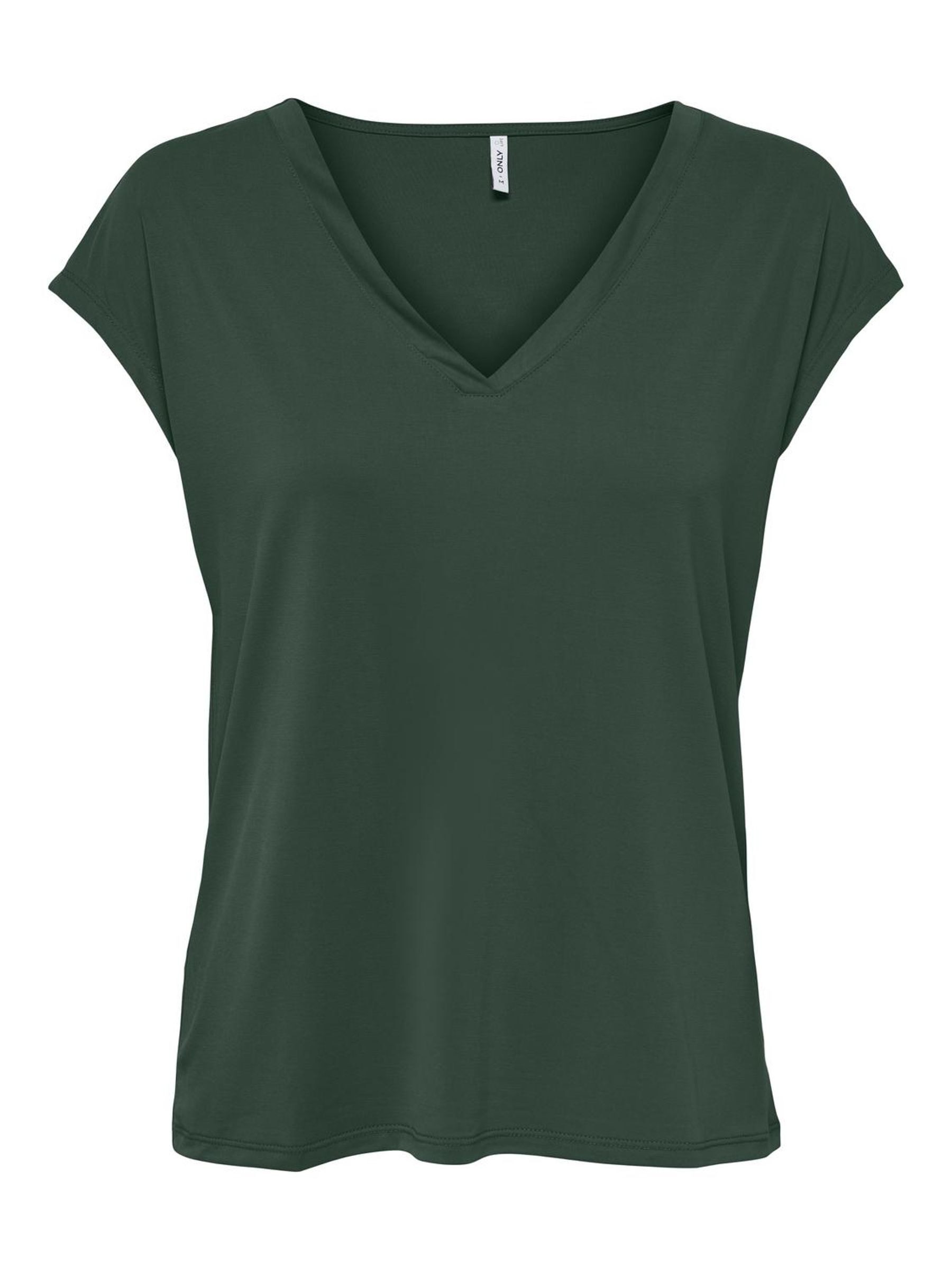 Only Shirt met V-hals ONLFREE S S MODAL V-NEC TOP BOX JRS NOOS