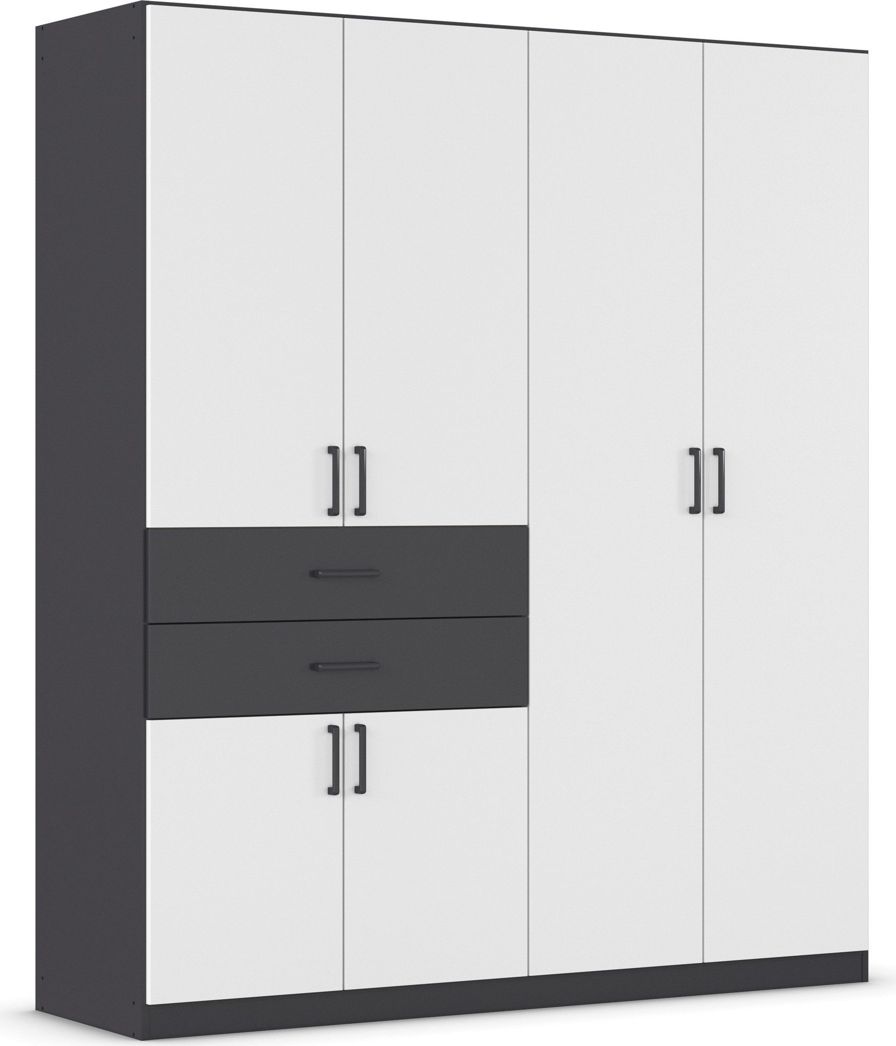 rauch Draaideurkast Kledingkast kast garderobe MAIKA met decor-front 2 lades, in verschillende breedtes, hoogtes, kleuren, made in germany