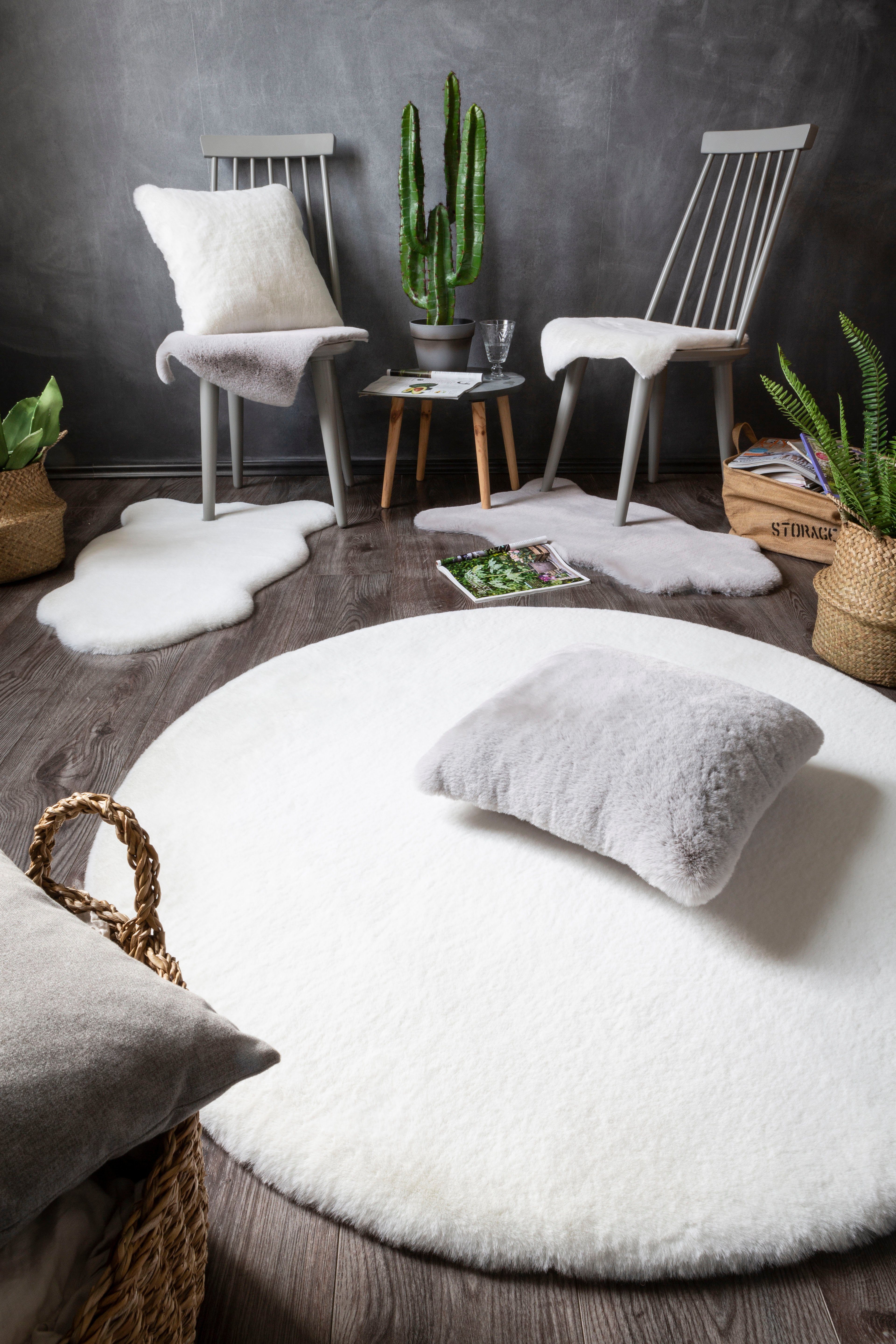 LUXOR living Vachtvloerkleed NOVARA Imitatiebont, voelt als konijnenbont, bijzonder zachte, hoge pool