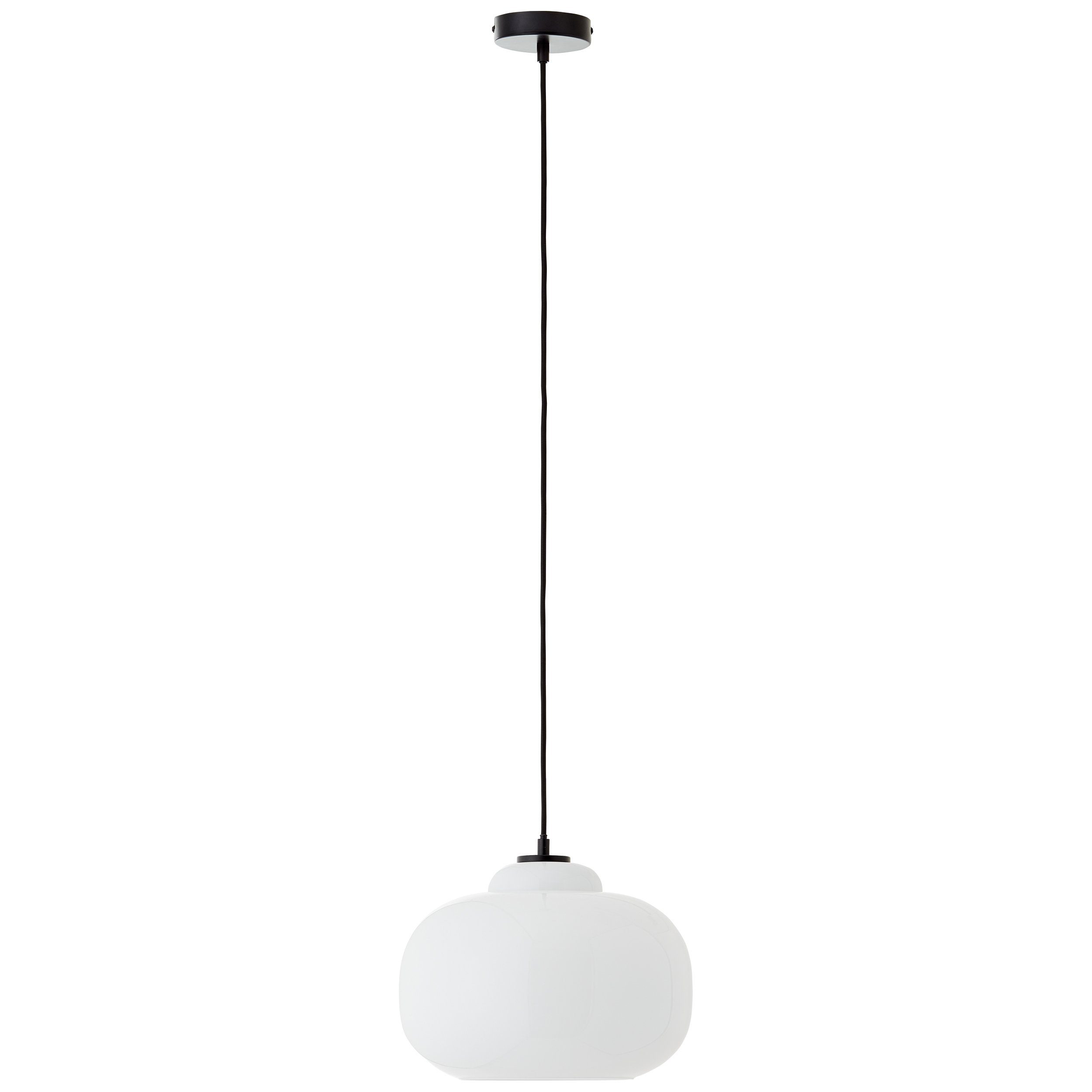 Brilliant Leuchten Hanglamp Blop Hoogte 128,5 cm, Ø 30 cm, E27, inkortbaar, glas/metaal