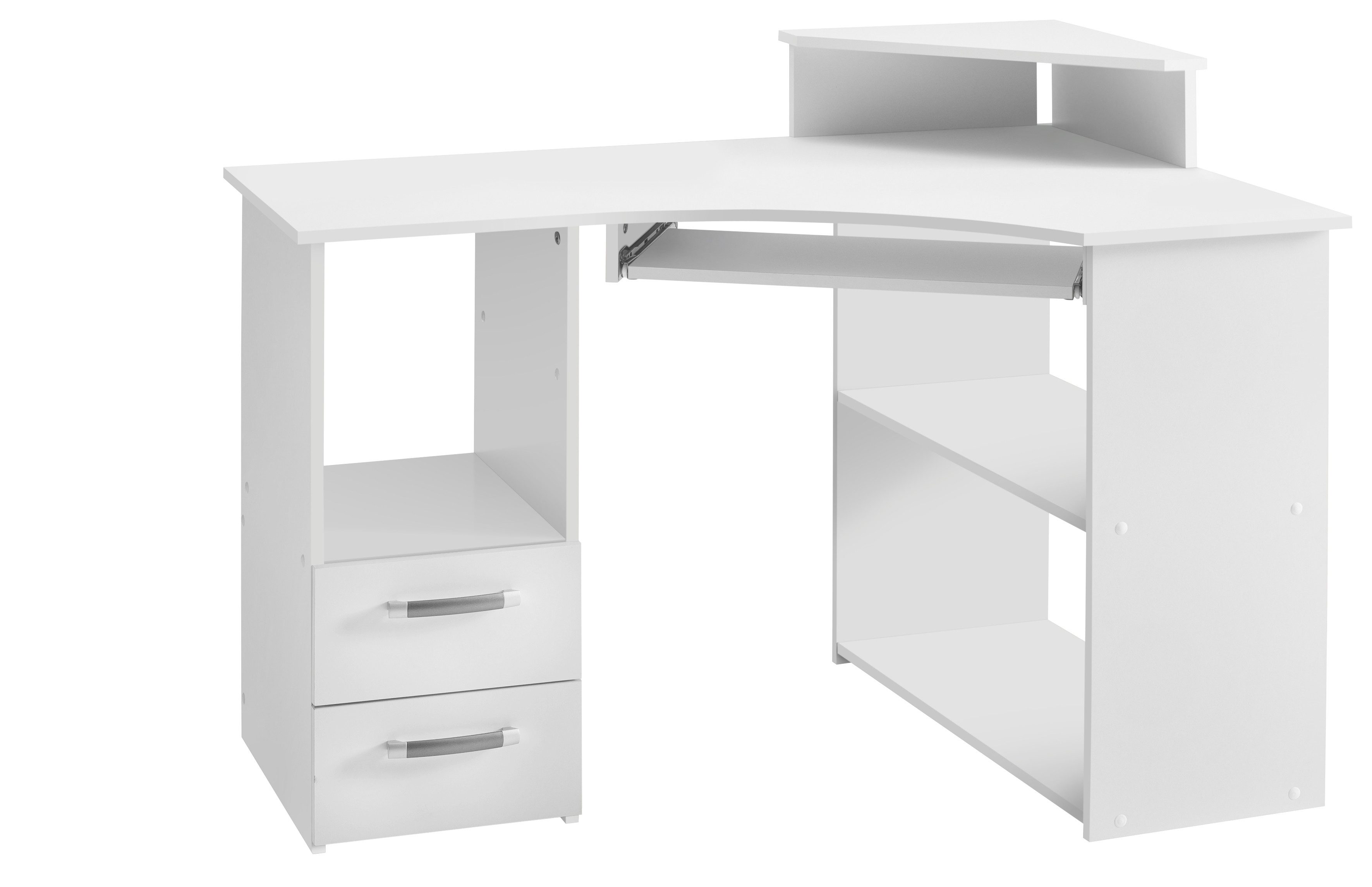 VOGL Möbelfabrik Bureau Sam Breedte 137 cm, met uittrekplank voor het toetsenbord en towervak