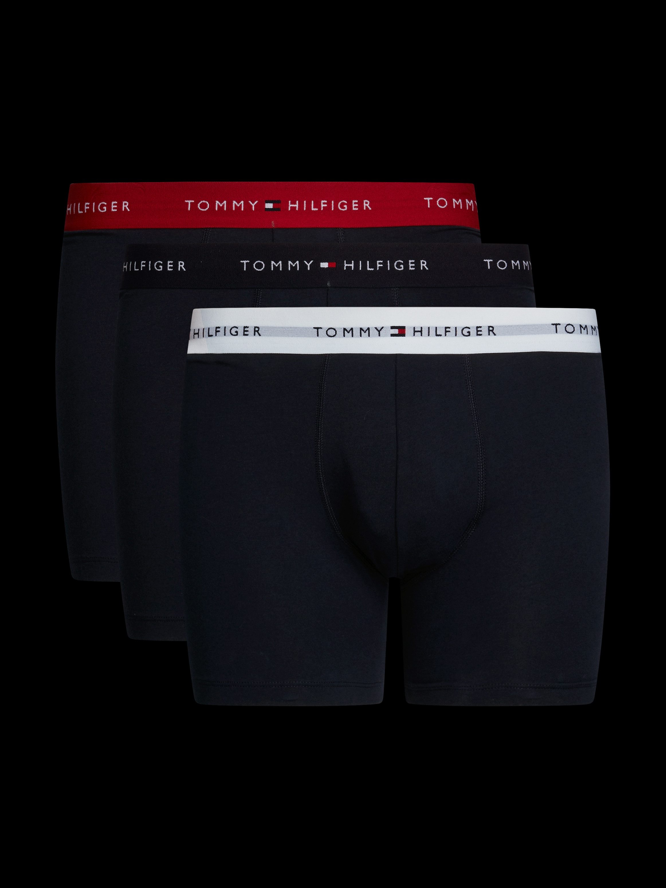 Tommy Hilfiger Underwear Boxershort 3P BOXER BRIEF WB met contrasterende logo-band (3 stuks)